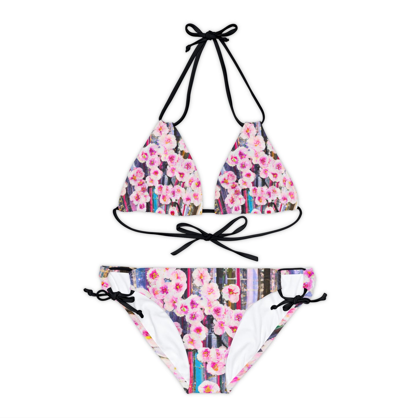 Abstract Bloom 05 - Lace-up Bikini Set