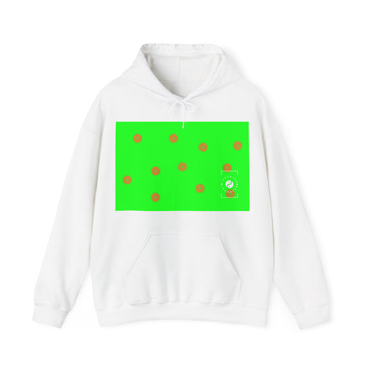 #05FD00 Vert Lime + Mandarine - Sweat à capuche