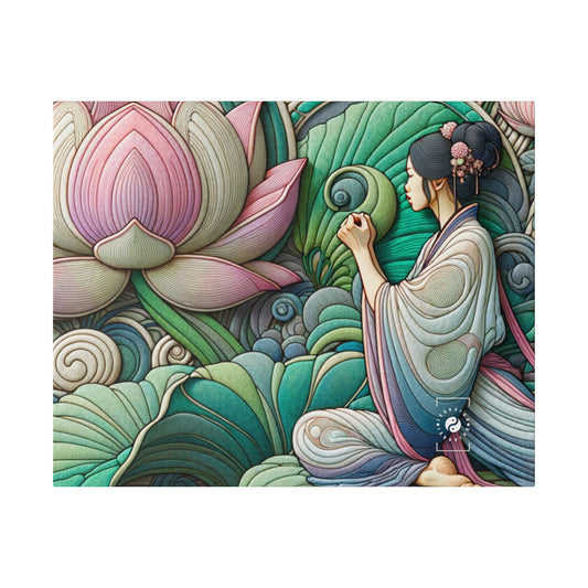 "Lotus Echo Serenity" - Art Print Canvas