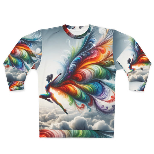 « Le vol arc-en-ciel de Yogini » - Sweat-shirt unisexe