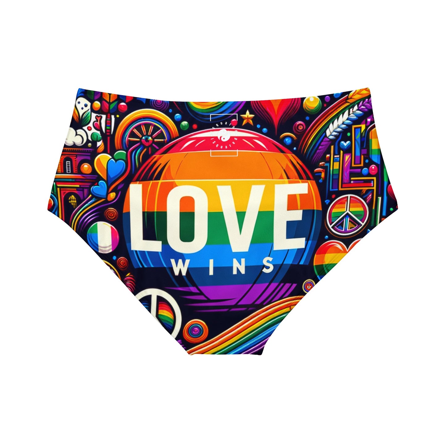 LOVE WINS - Bas de bikini taille haute