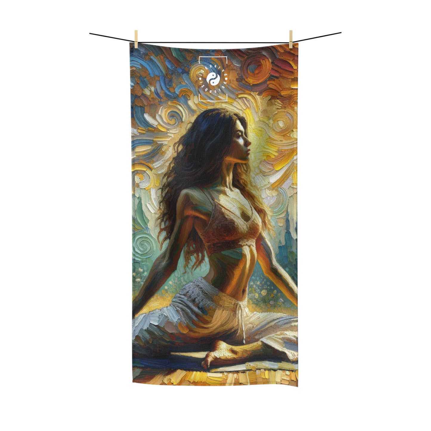 "Golden Warrior: A Tranquil Harmony" - All Purpose Yoga Towel