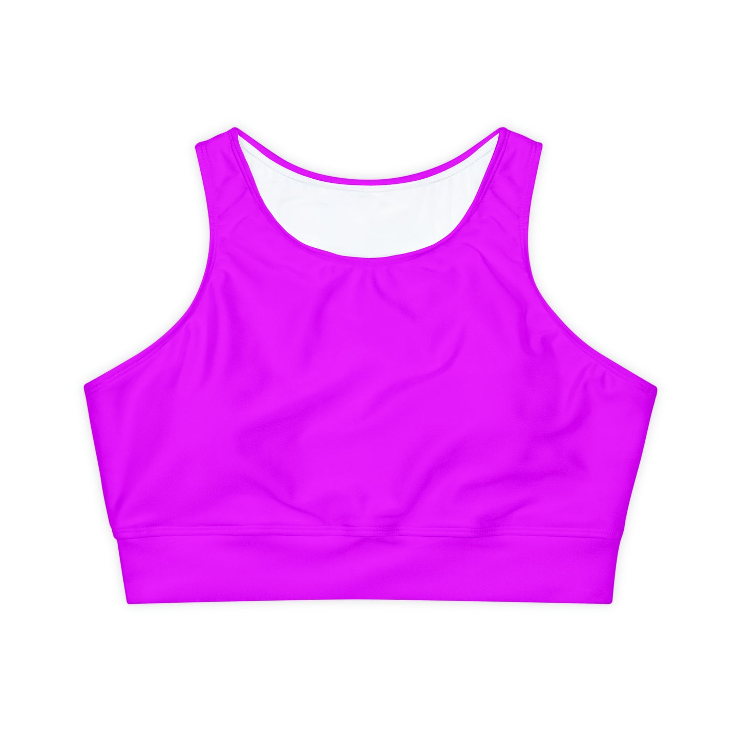 #f000ff Neon Purple - Lined & Padded Sports Bra