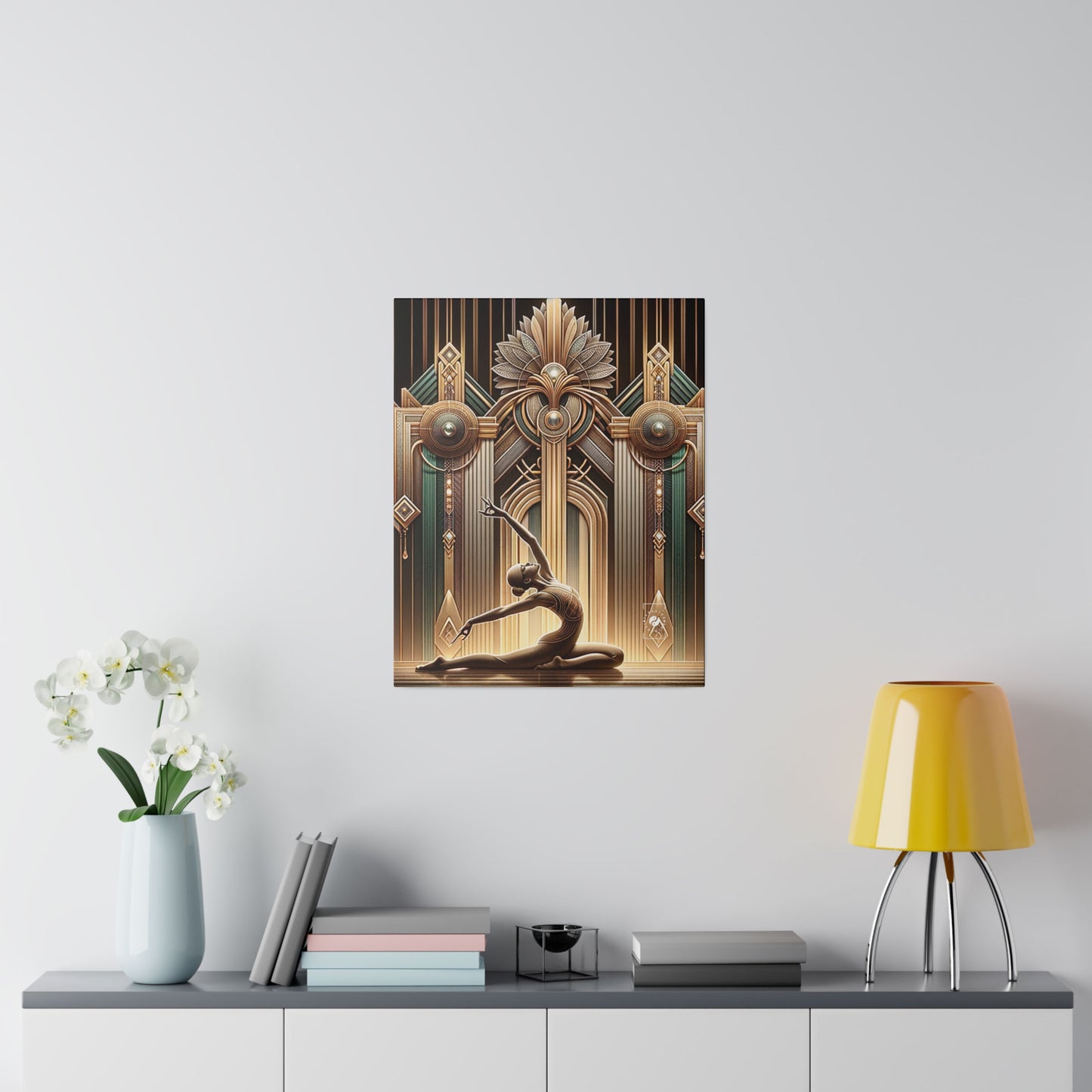 Deco Serenity: A Fusion of Opulence and Zen - Art Print Canvas