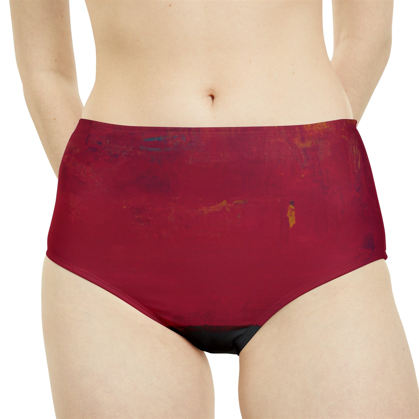 Nocturnal Vermillion - High Waisted Bikini Bottom