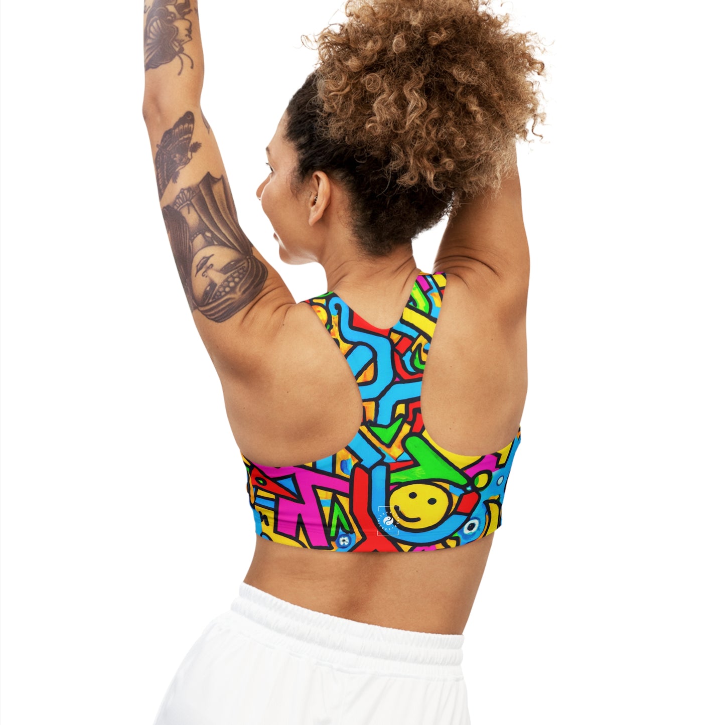 symbols of happiness - Seamless Sports Bra