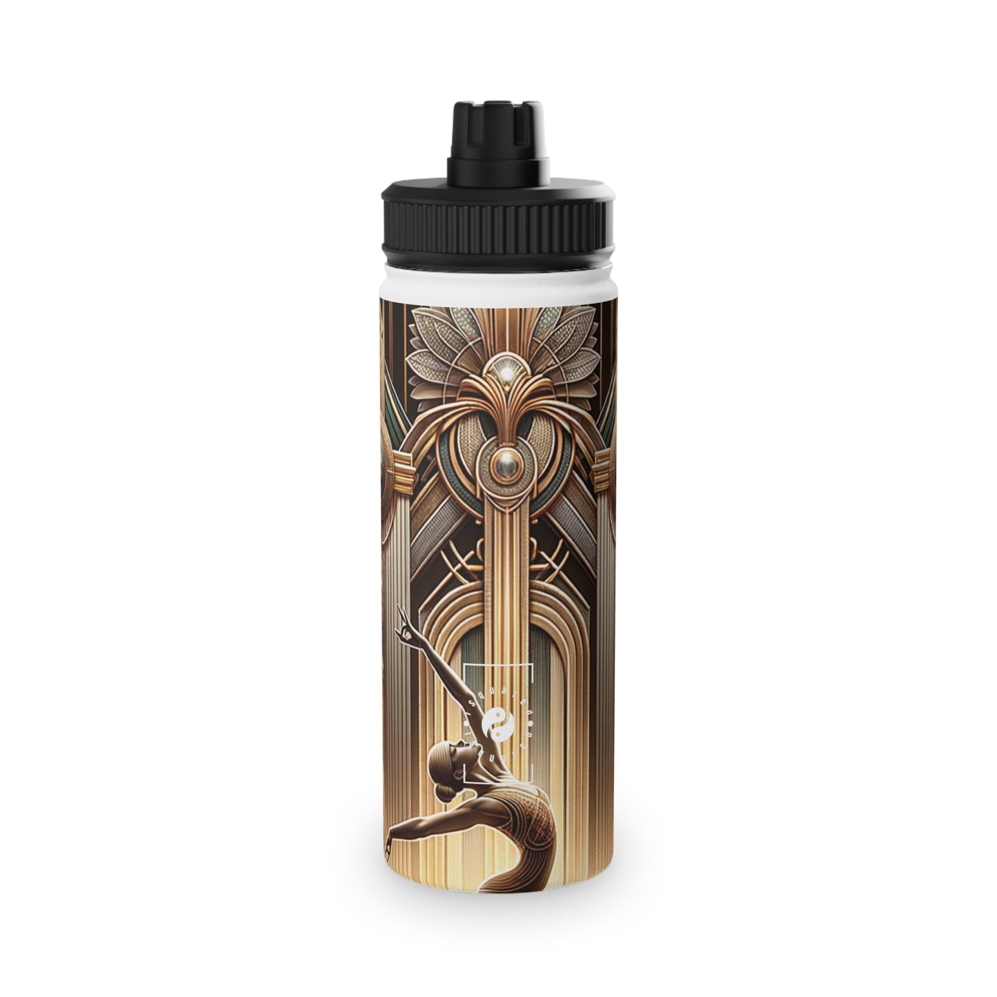 "Deco Serenity: A Fusion of Opulence and Zen" - Sports Water Bottle