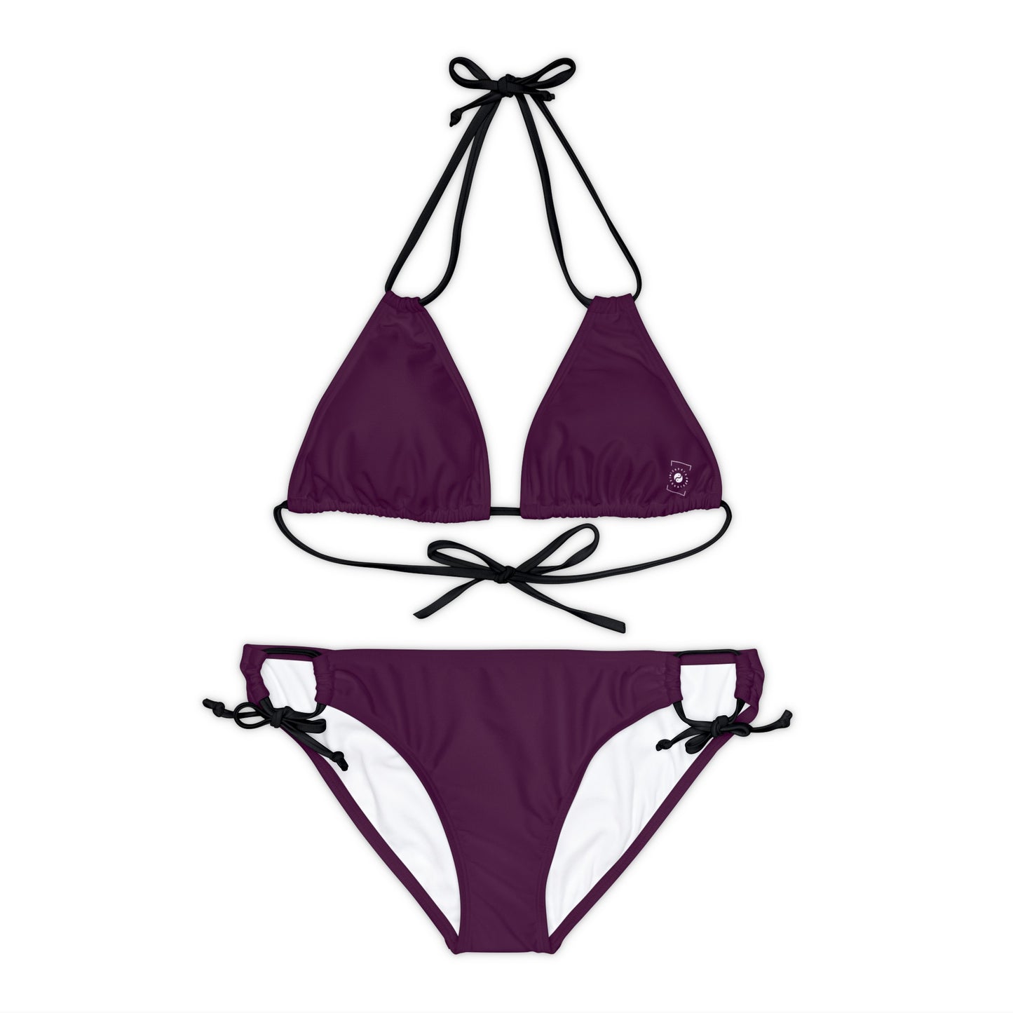 Deep Burgundy - Lace-up Bikini Set