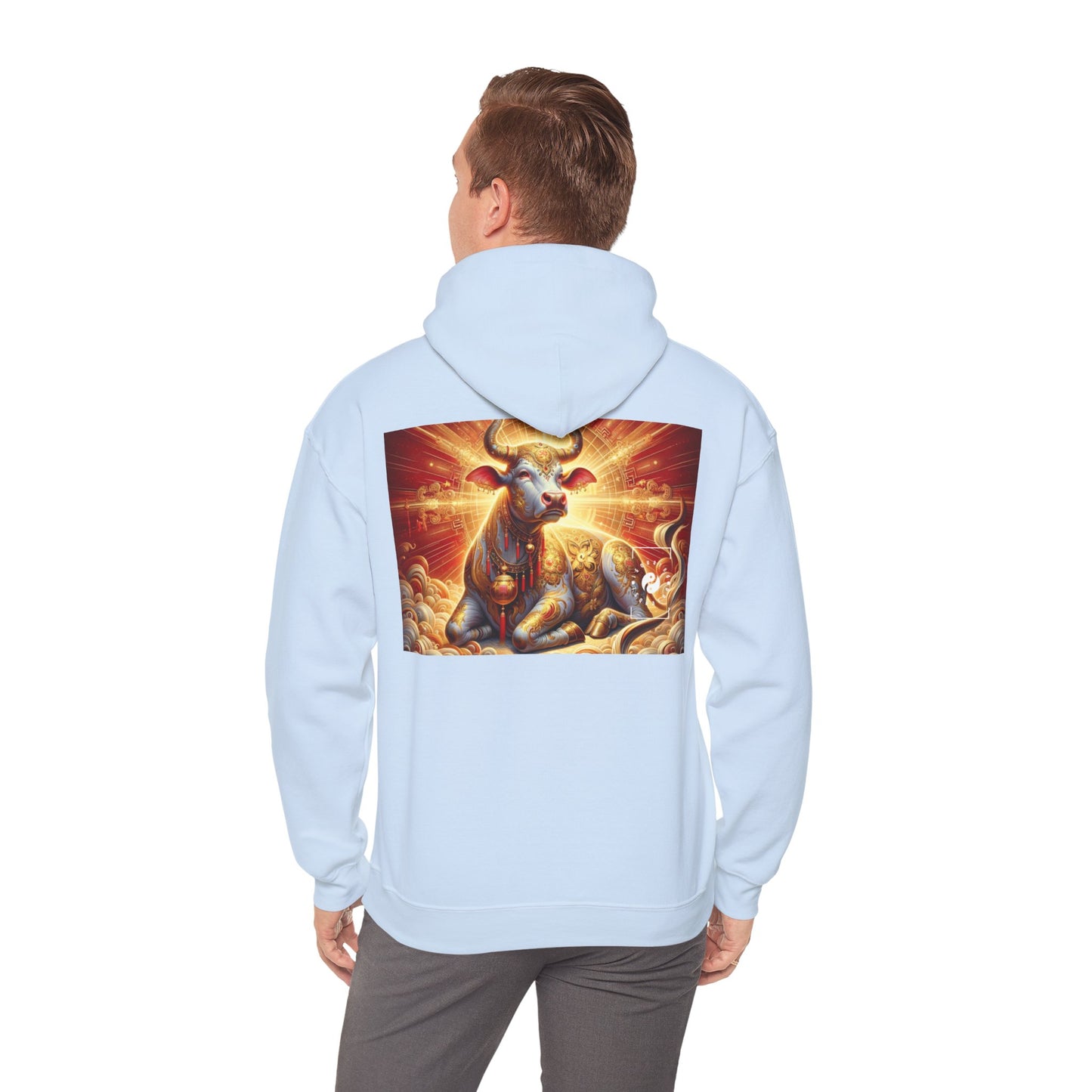 "Golden Euphoria: A Dance of the Divine Bovine" - Hoodie