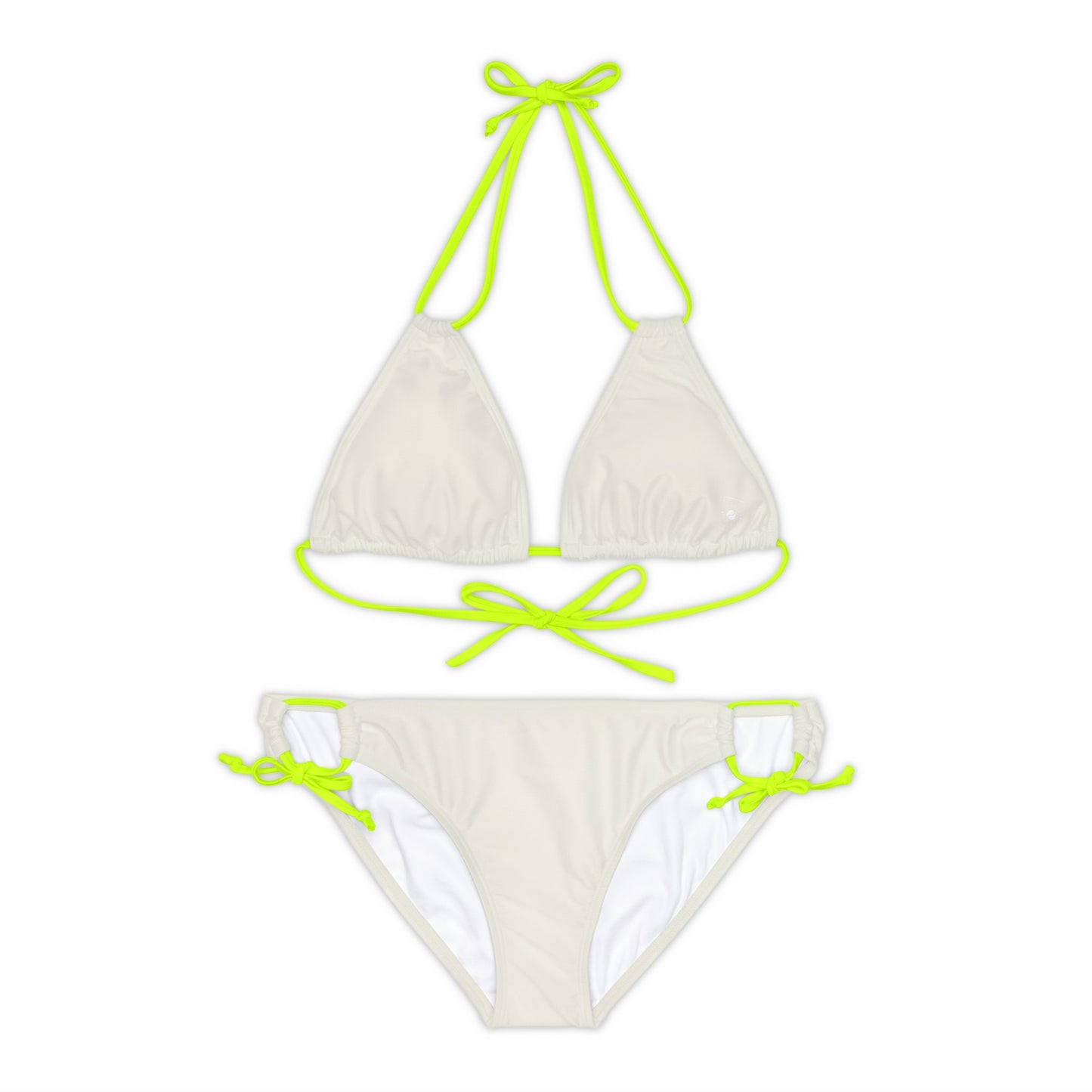 #E9E7DA Ivory - Lace-up Bikini Set