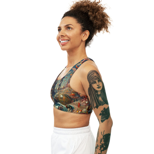 Kaleidoscopic Eden - Seamless Sports Bra