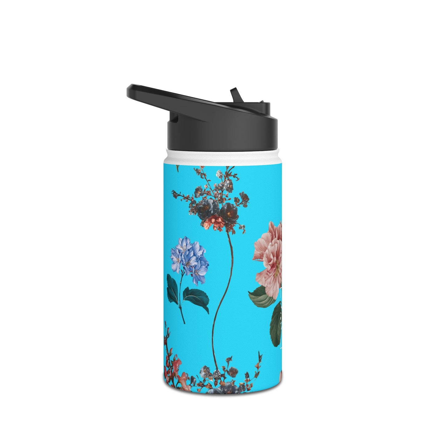 Botanicals on Azure - Water Bottle