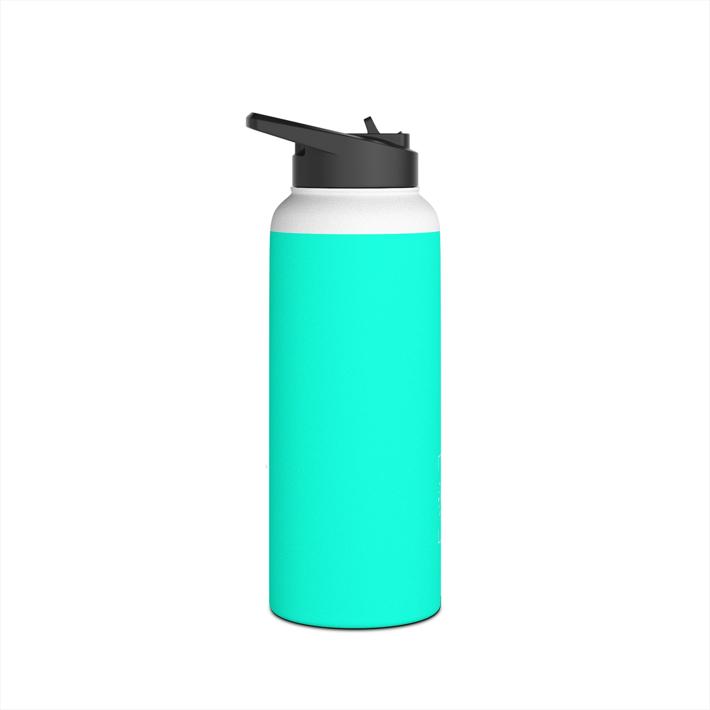 Neon Teal #11ffe3 - Water Bottle