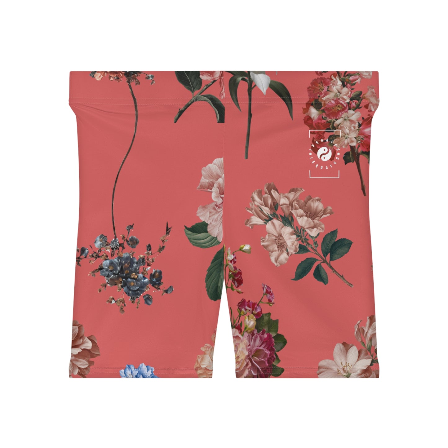 Botanicals on Coral - Hot Yoga Short