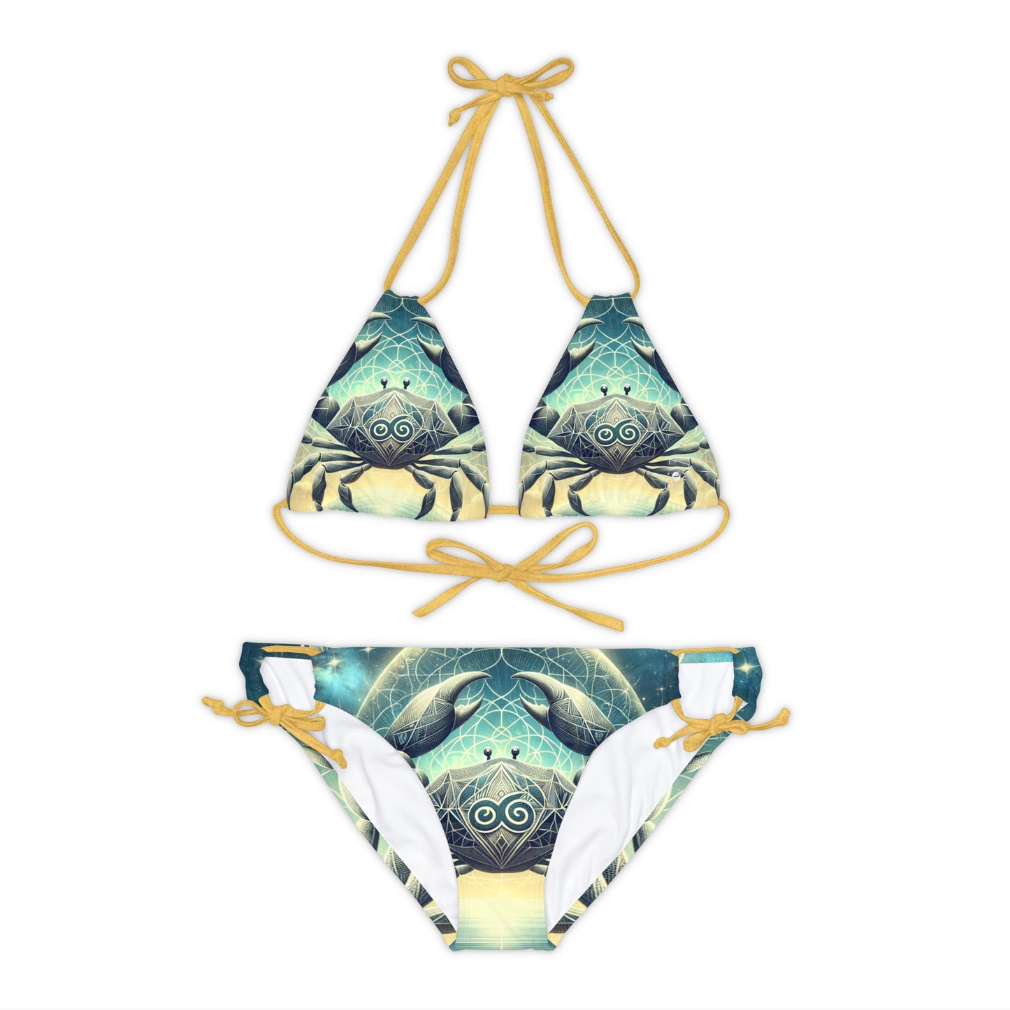Crab Constellation Yoga - Lace-up Bikini Set