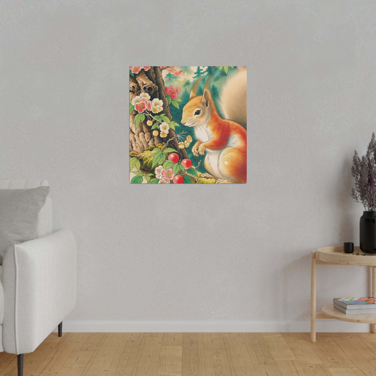 Squirrel's Serenity  - Art Print Canvas