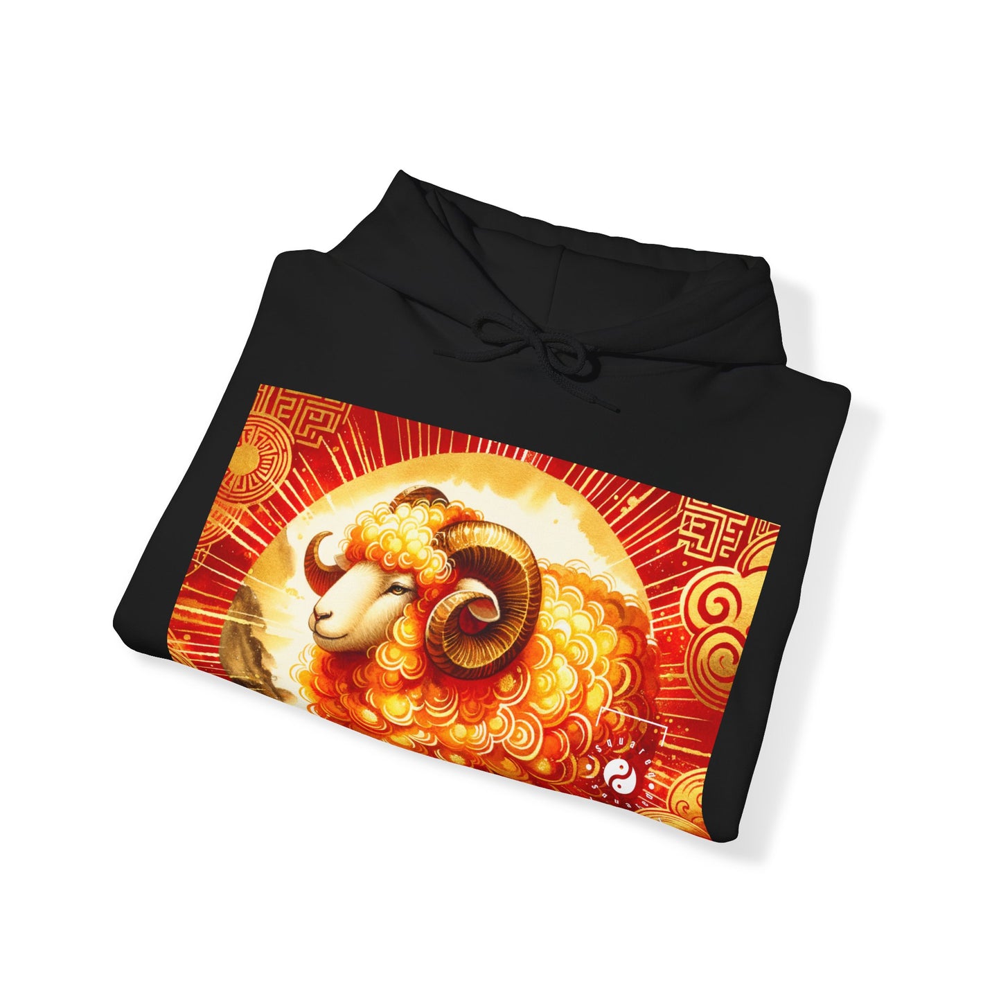 "Auspicious Gold of Divine Ewe: A Lunar New Year Revelry" - Hoodie