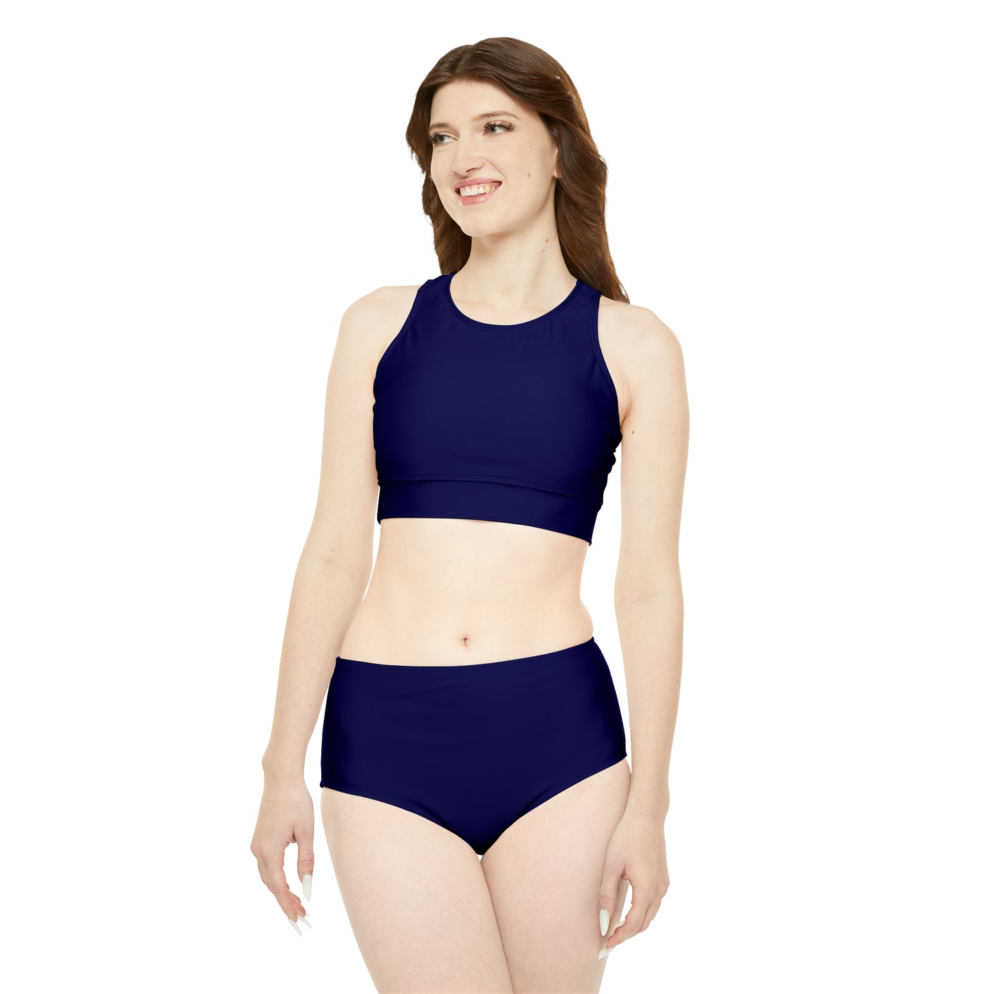 Bleu Royal - Ensemble de bikini de yoga chaud 