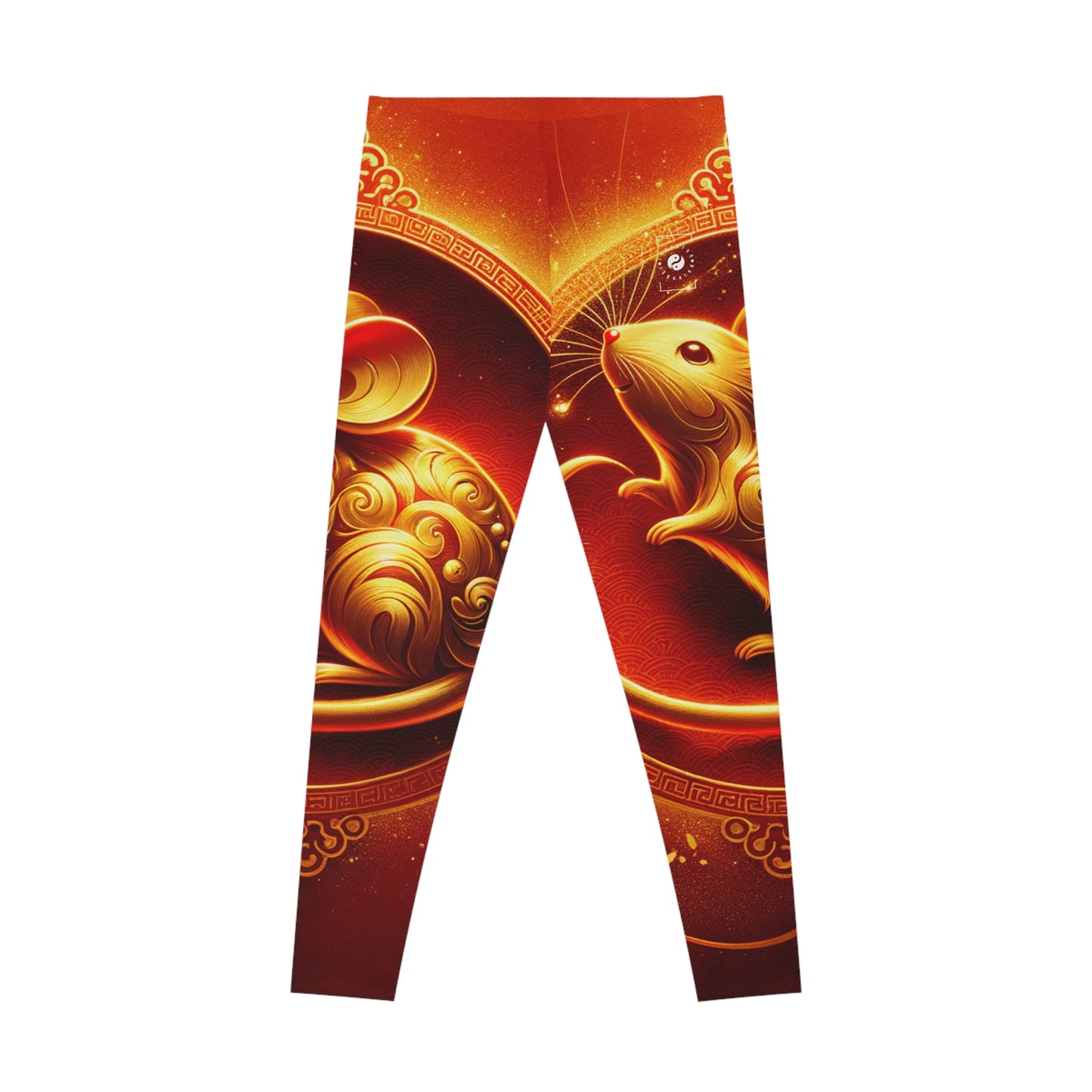 "Golden Emissary: A Lunar New Year's Tribute" - Unisex Tights