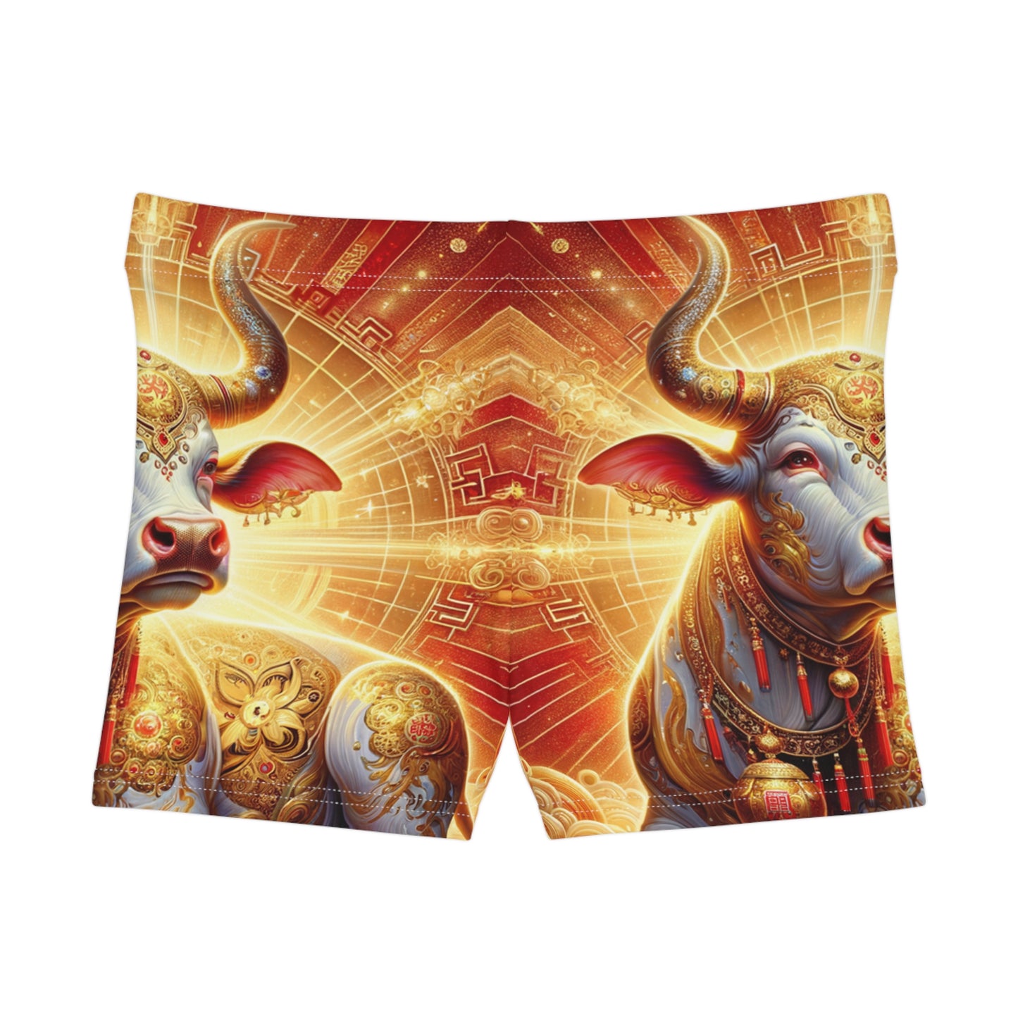 "Golden Euphoria: A Dance of the Divine Bovine" - Mini Hot Yoga Short