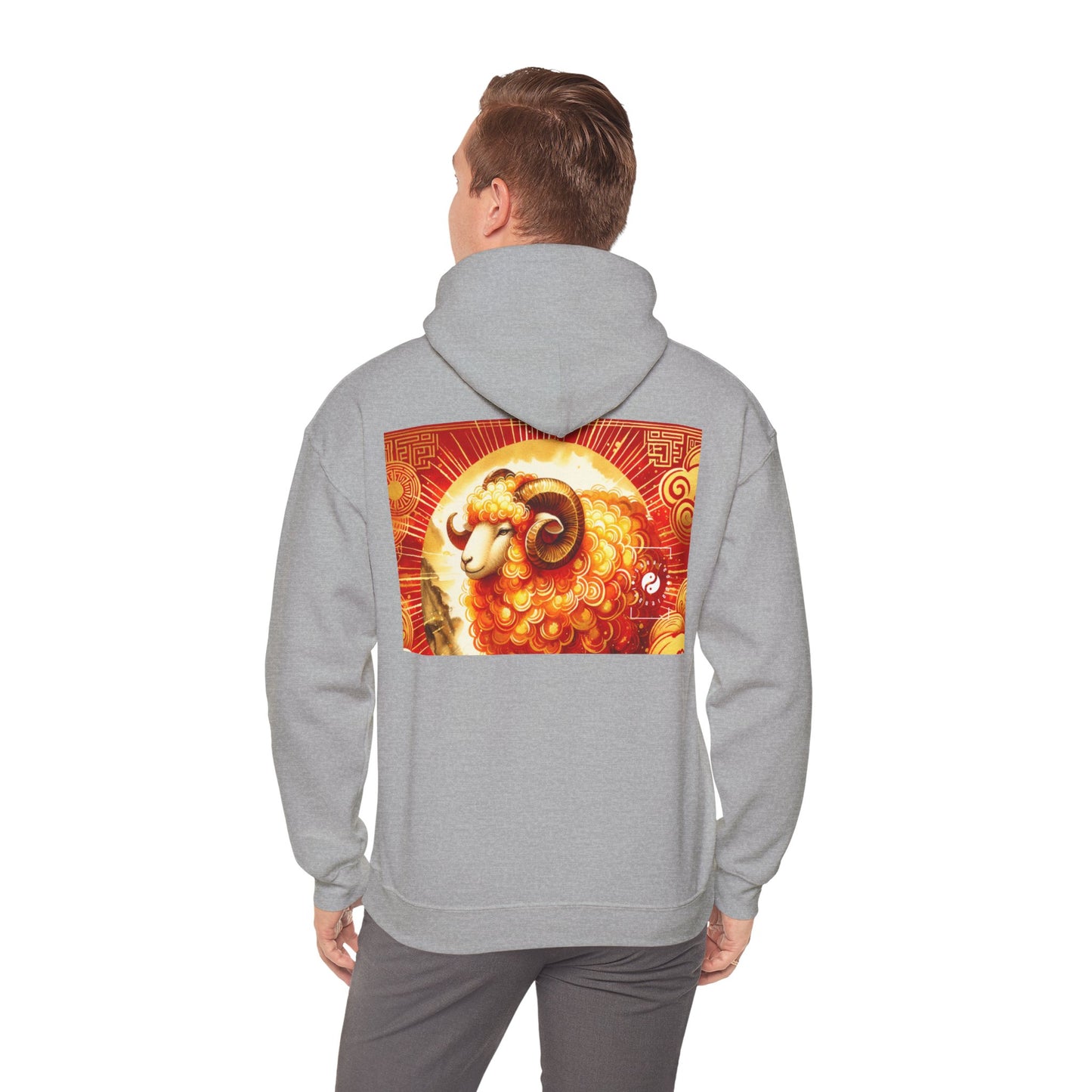 "Auspicious Gold of Divine Ewe: A Lunar New Year Revelry" - Hoodie