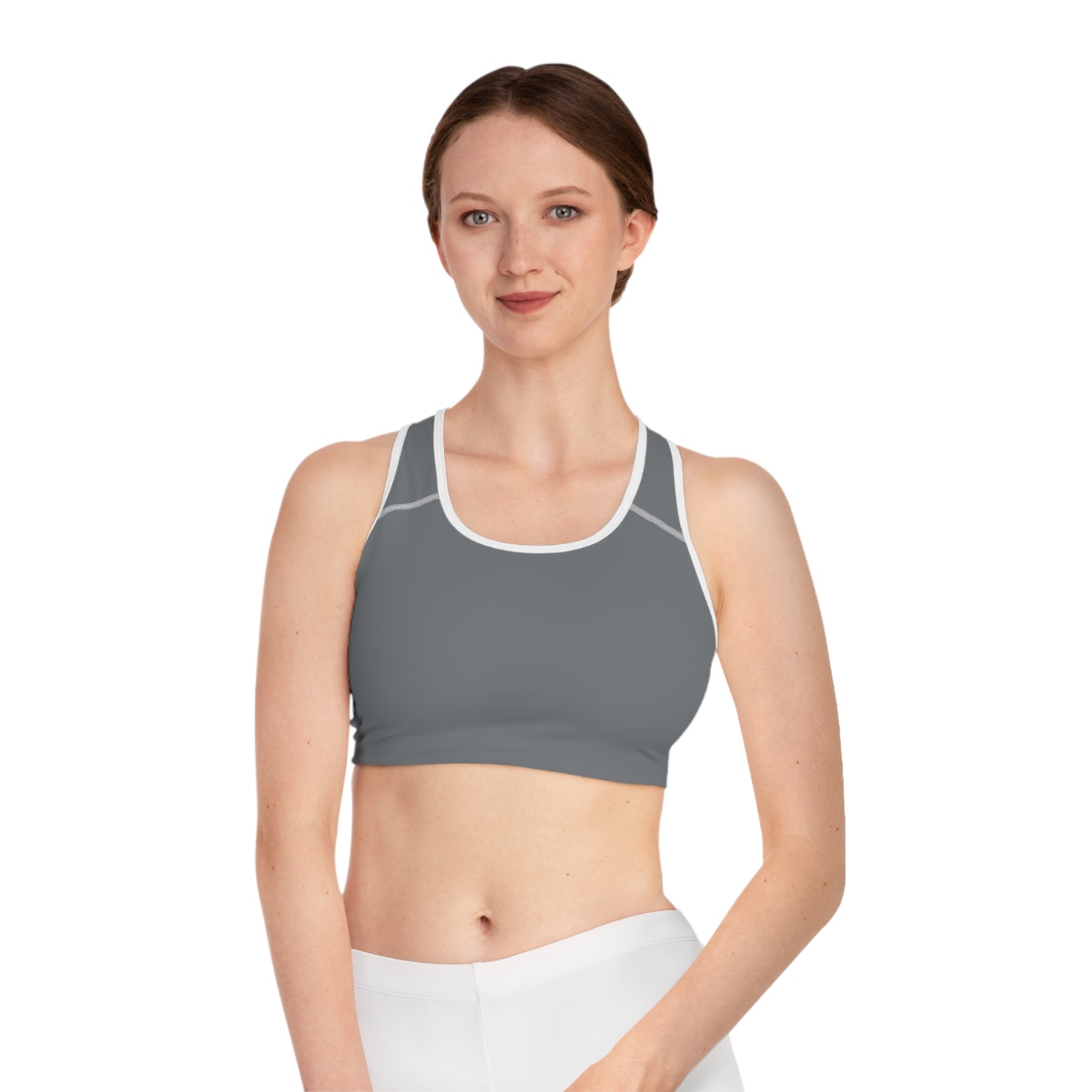 #777B7E Gris Acier - Soutien-gorge de sport haute performance