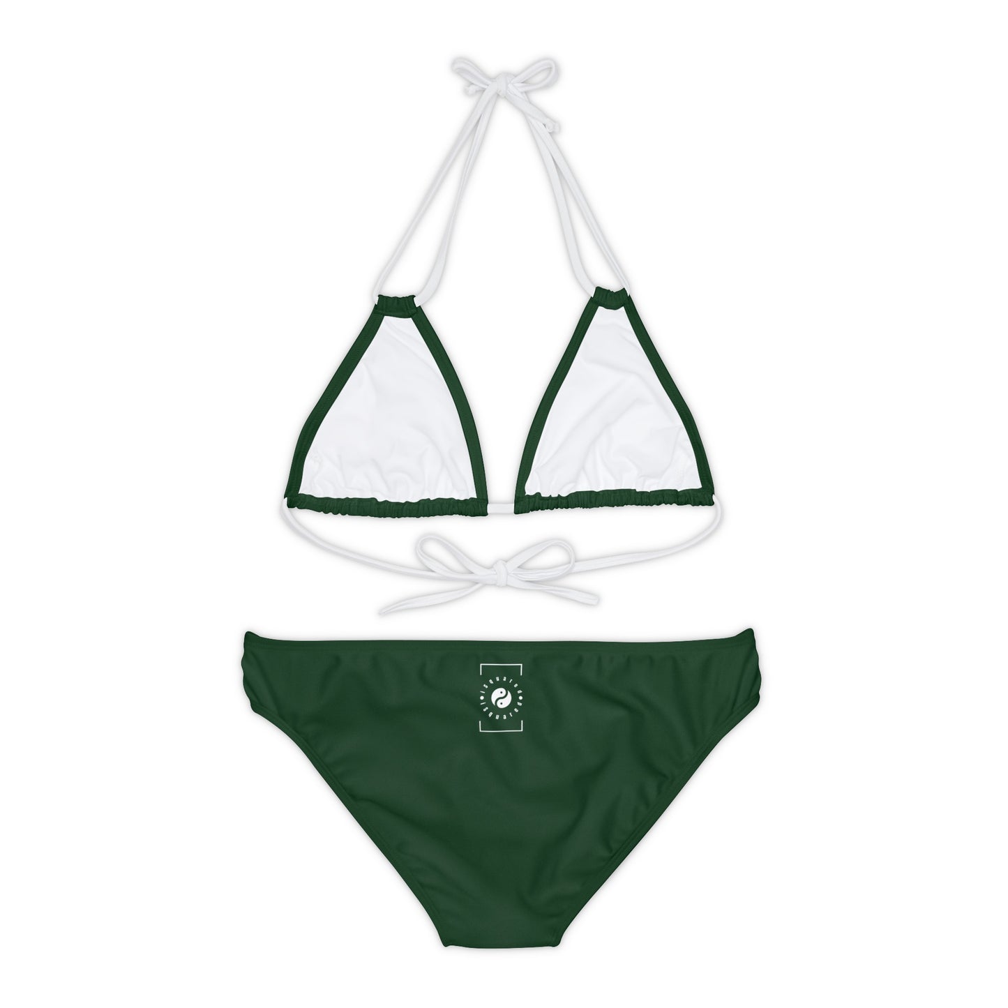 #153B1C Forest Green - Lace-up Bikini Set