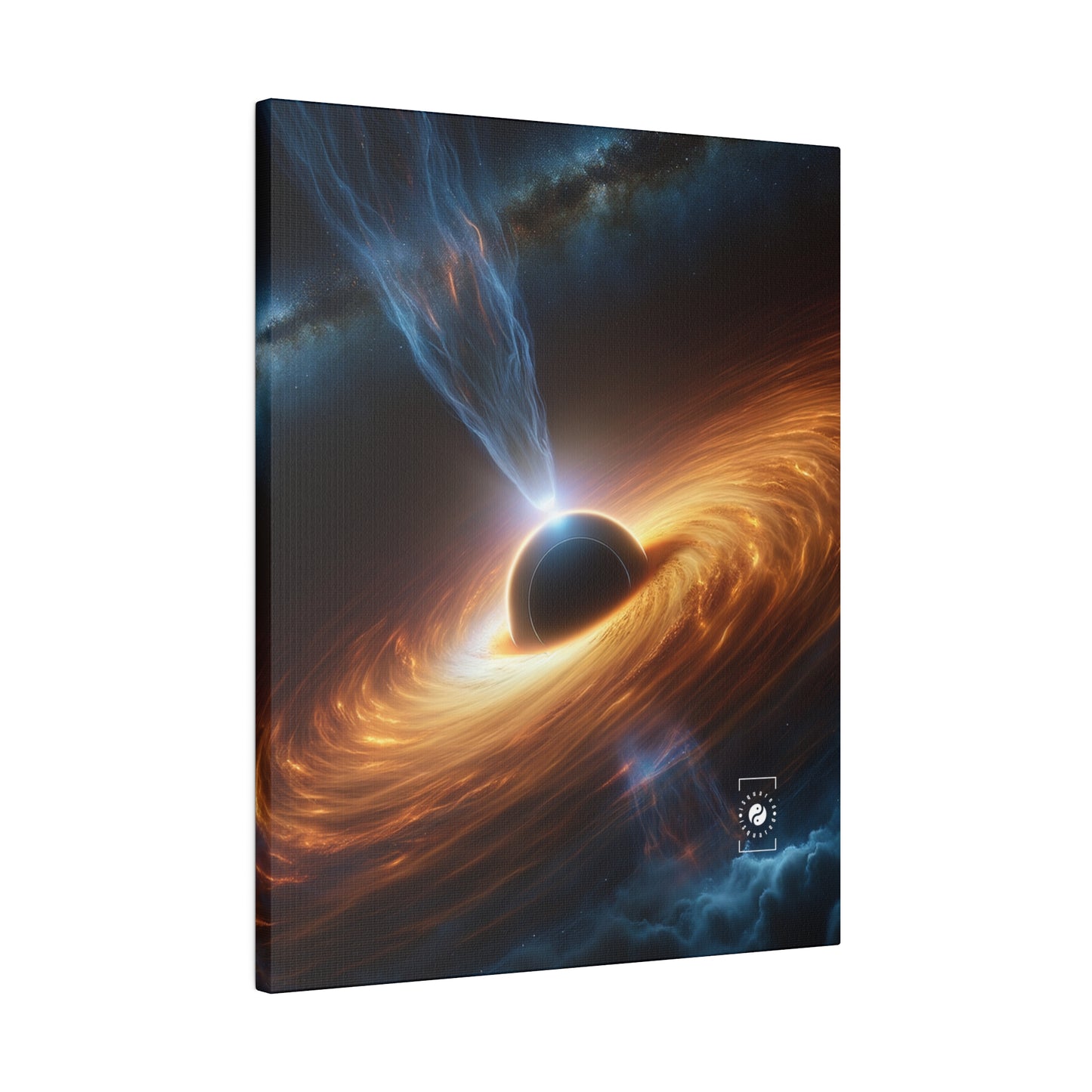 "Discs of Illumination: Black Hole Reverie" - Art Print Canvas