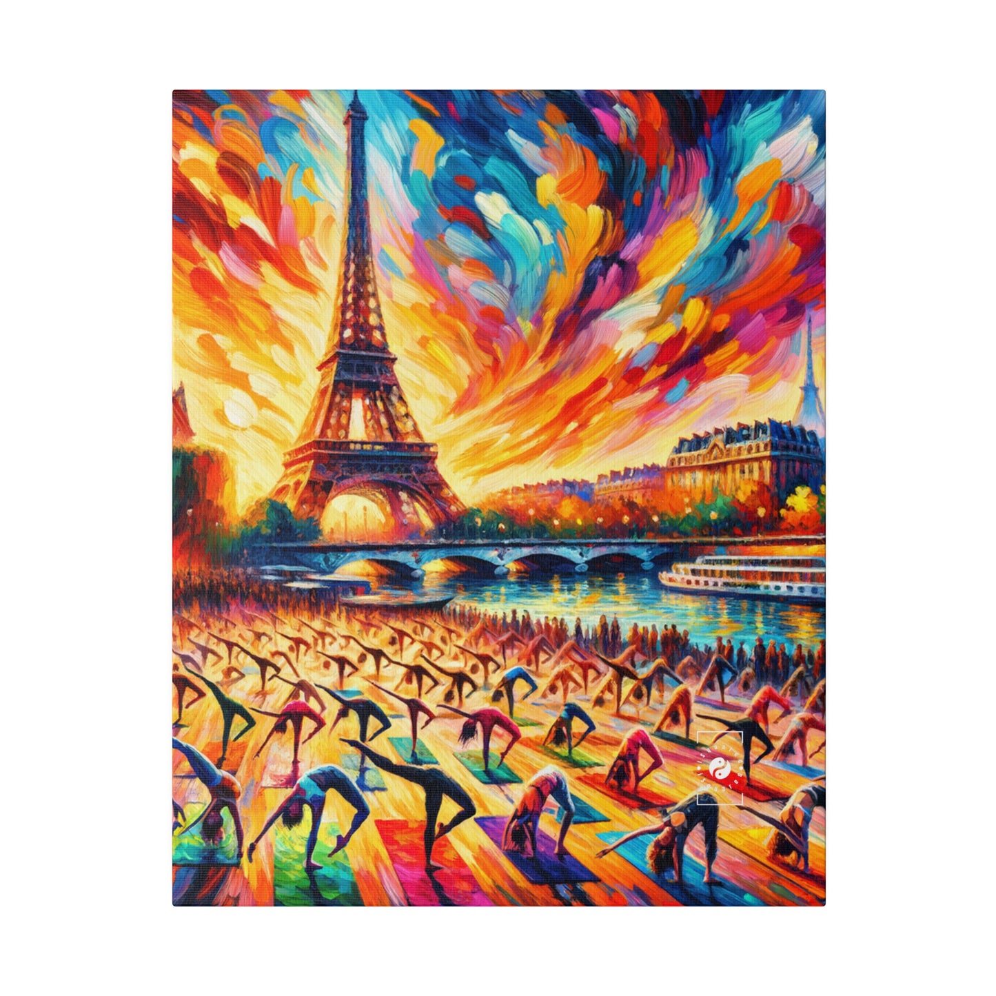 Parisian Yoga Chic - Art Print Canvas