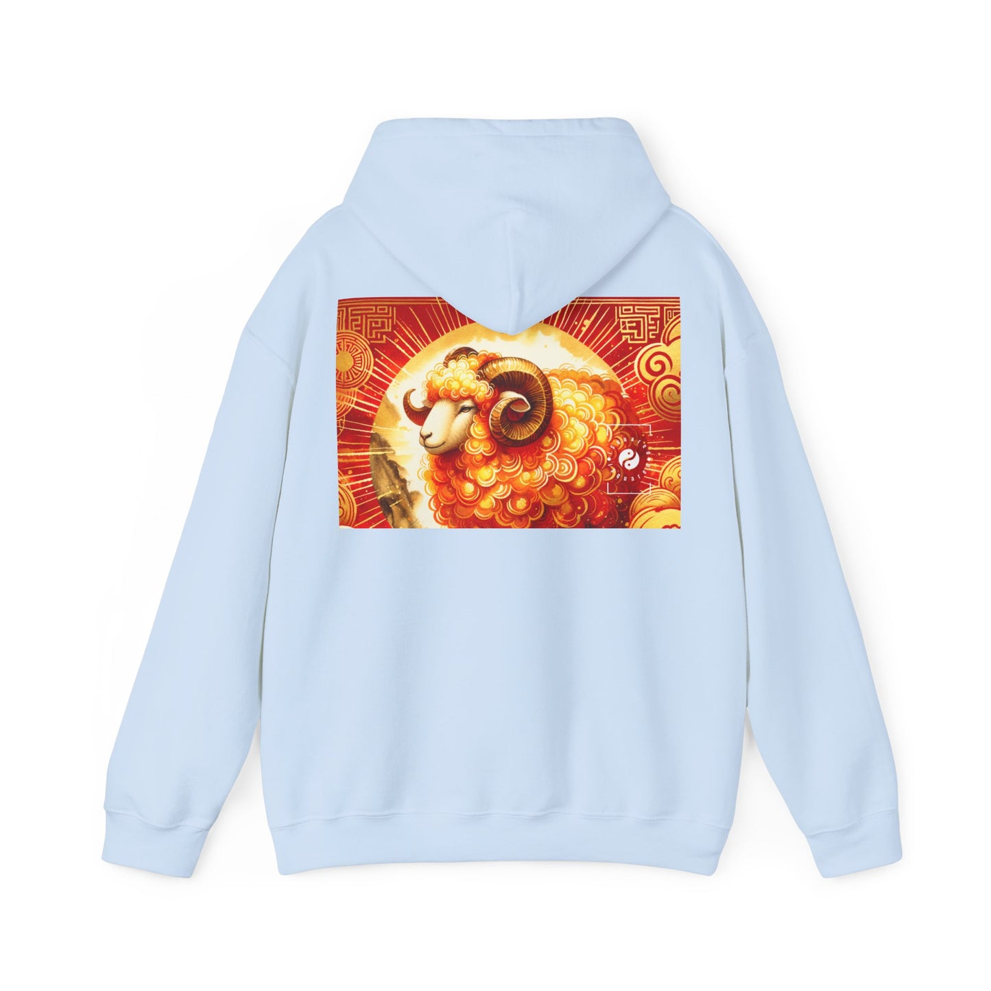 "Auspicious Gold of Divine Ewe: A Lunar New Year Revelry" - Hoodie