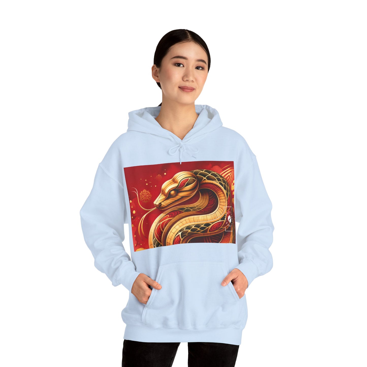 "Crimson Serenity: The Golden Snake" - Hoodie