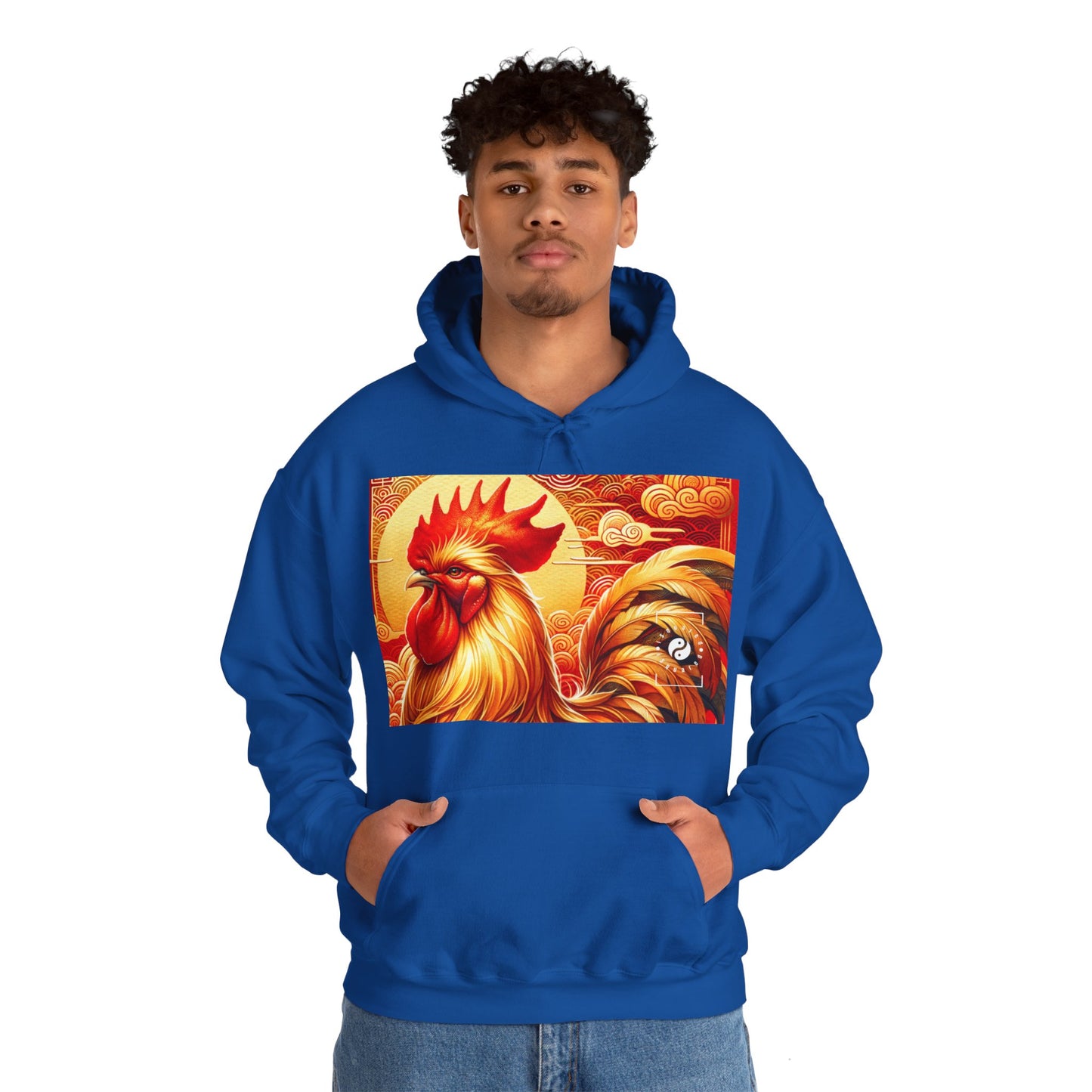 "Crimson Dawn: The Golden Rooster's Rebirth" - Hoodie