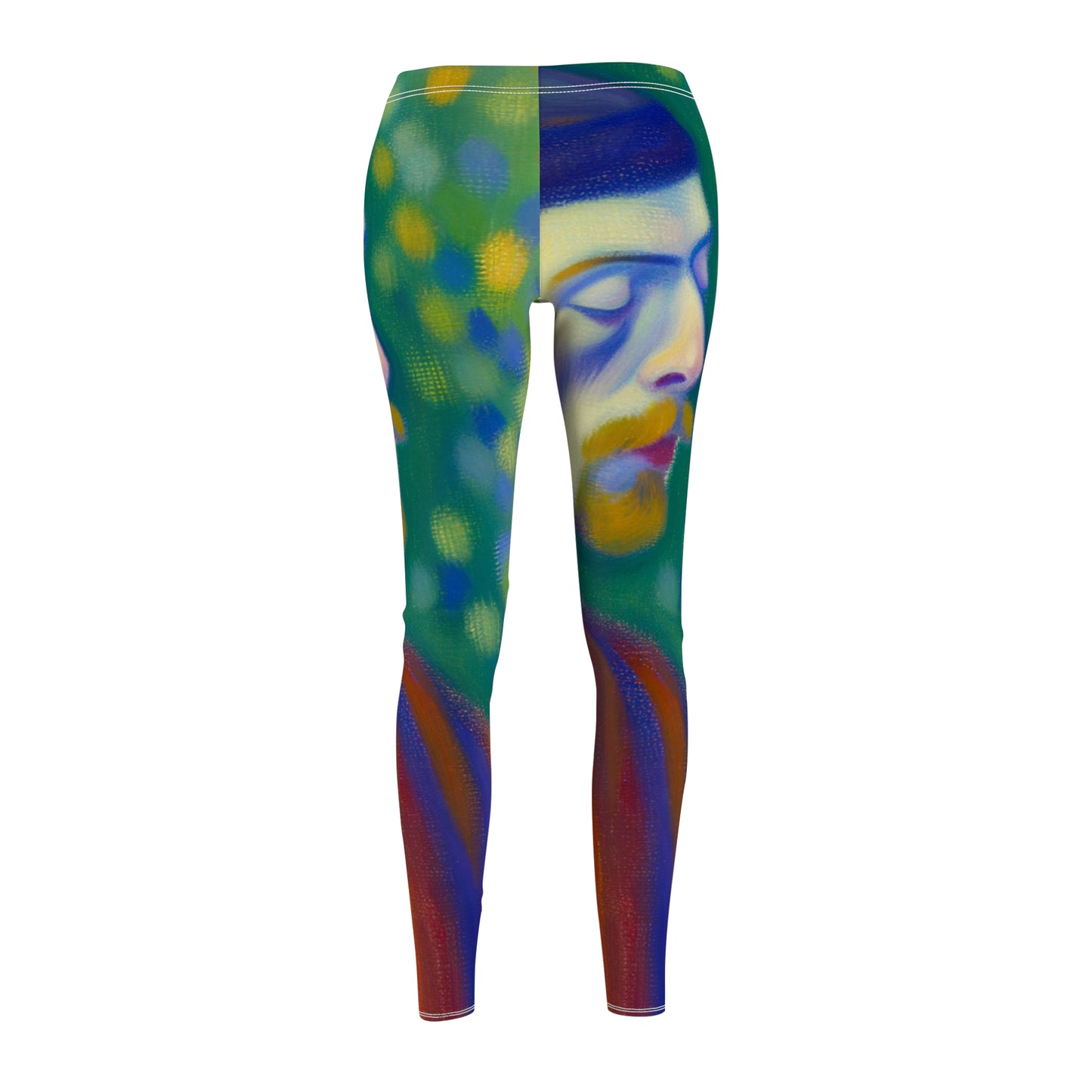 "Serene Resilience: A Frida's Solitude in hues" - Casual Leggings