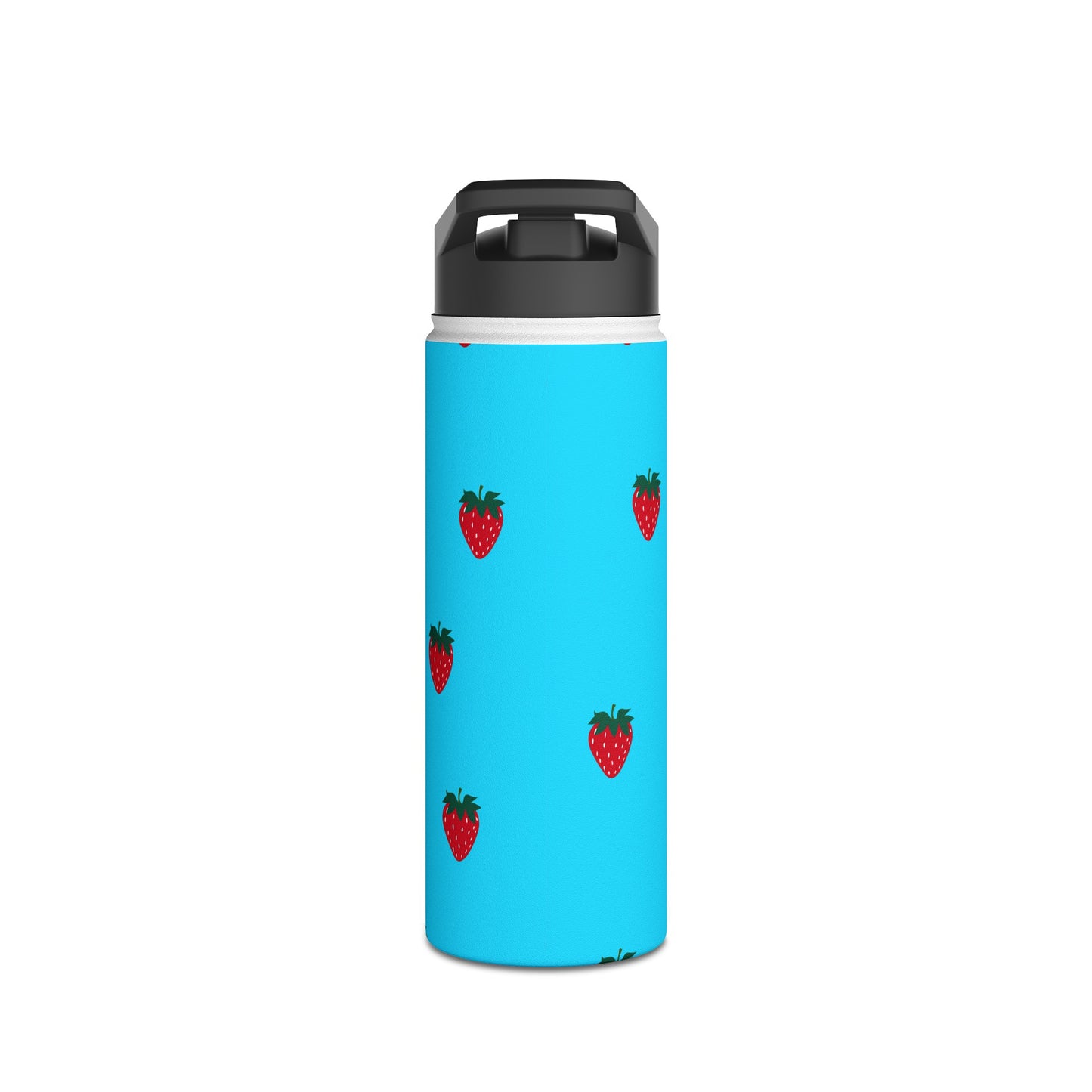 #22DEFF Light Blue + Strawberry - Water Bottle