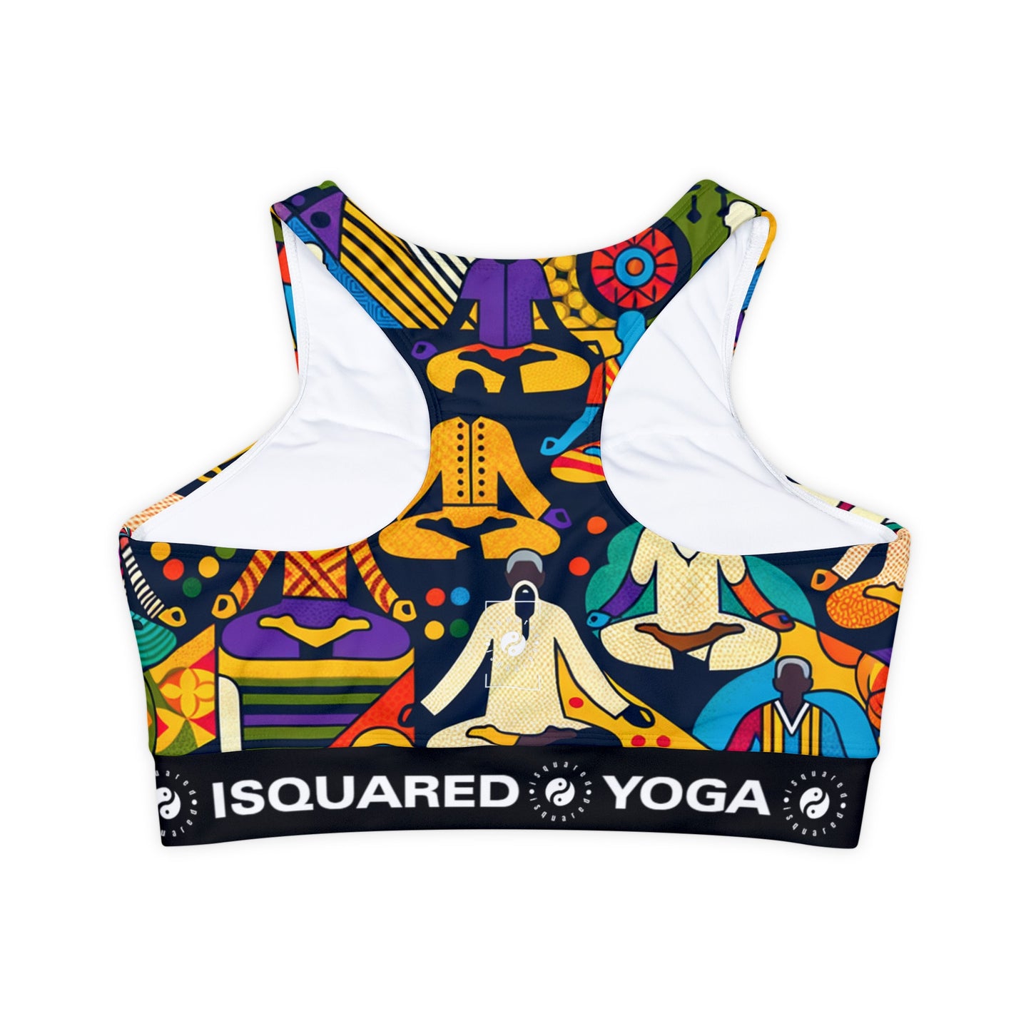 "Vibrant Sadana: Unleashing the Prana in Nouveau Réalité" - Lined & Padded Sports Bra