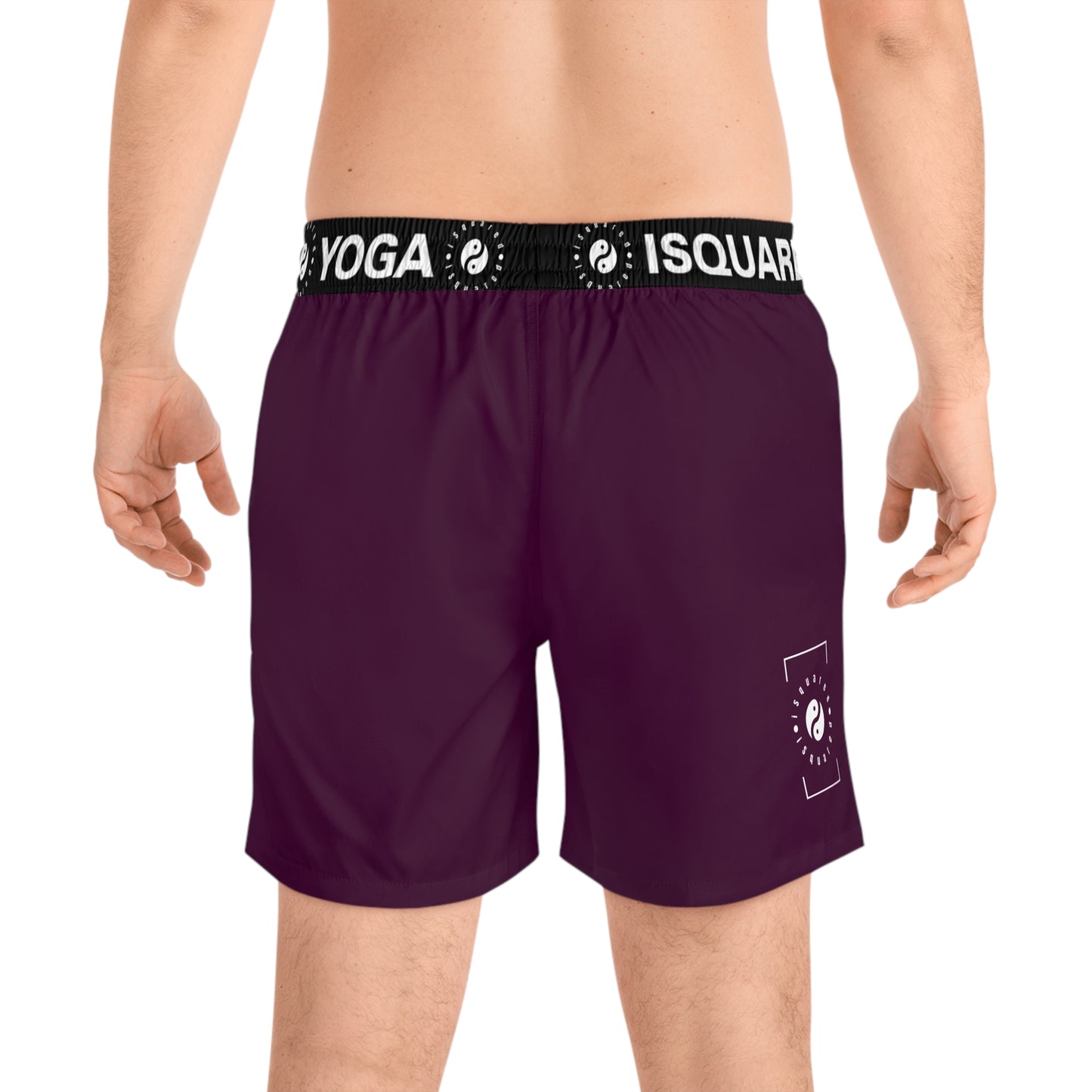 Deep Burgundy - Swim Shorts (Mid-Length) for Men