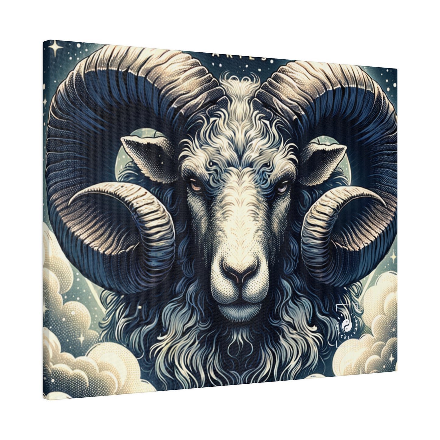 "Celestial Ram Ascendant" - Art Print Canvas