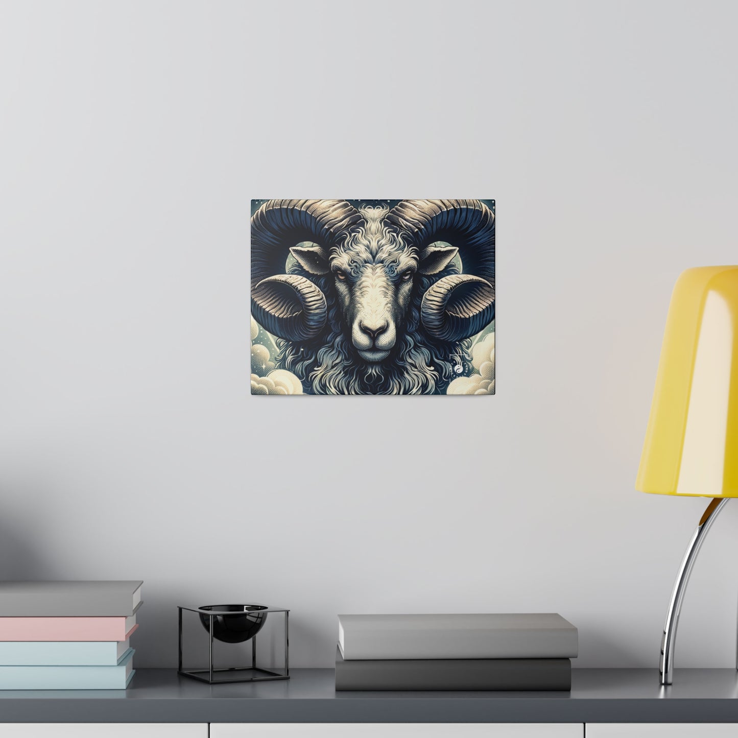 "Celestial Ram Ascendant" - Art Print Canvas