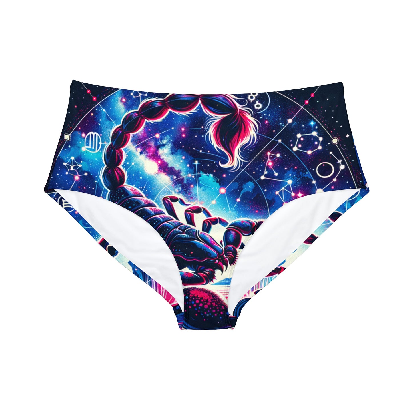 Crimson Scorpio - High Waisted Bikini Bottom