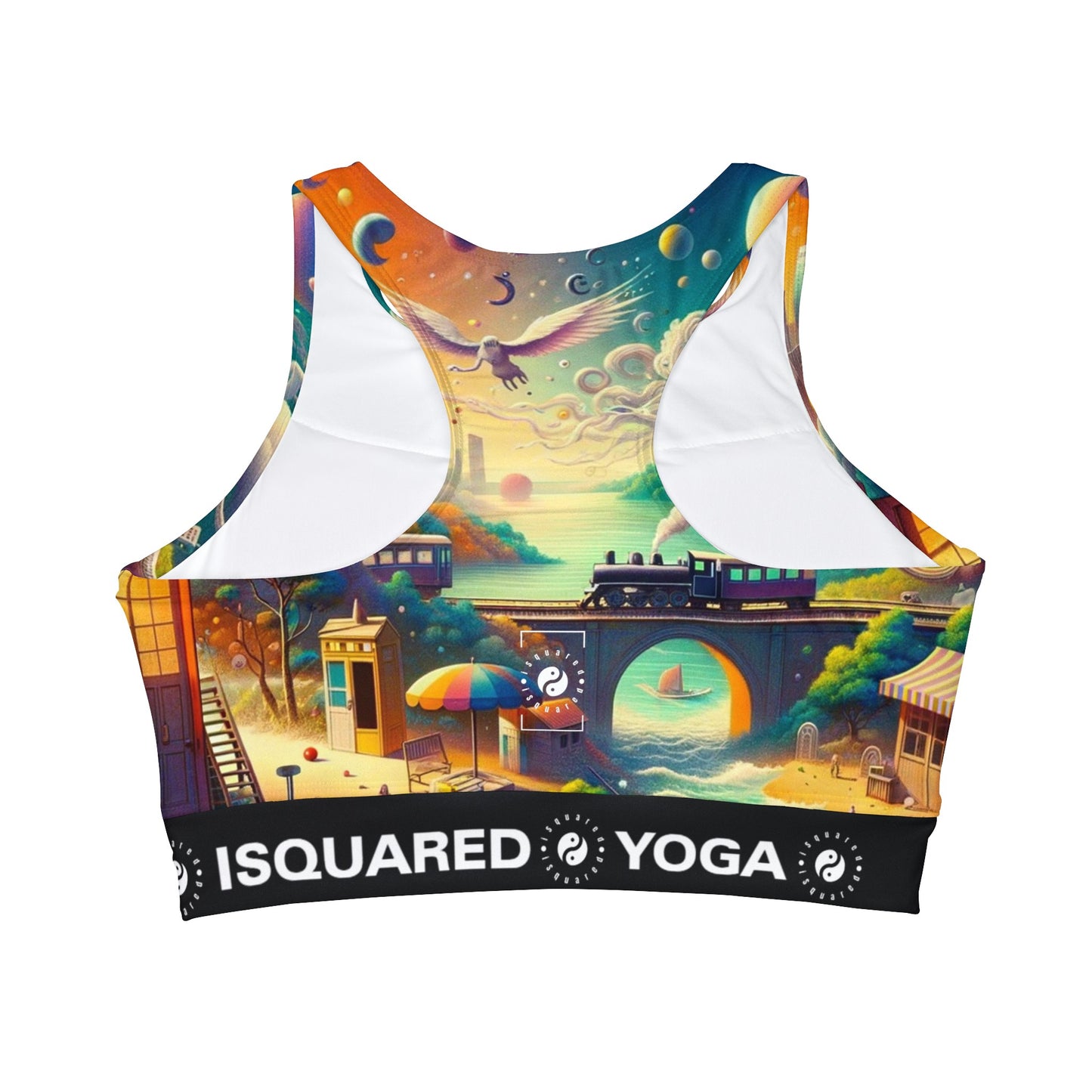 "Mirrors of Metaphor: A Murakami Odyssey" - High Neck Crop Top