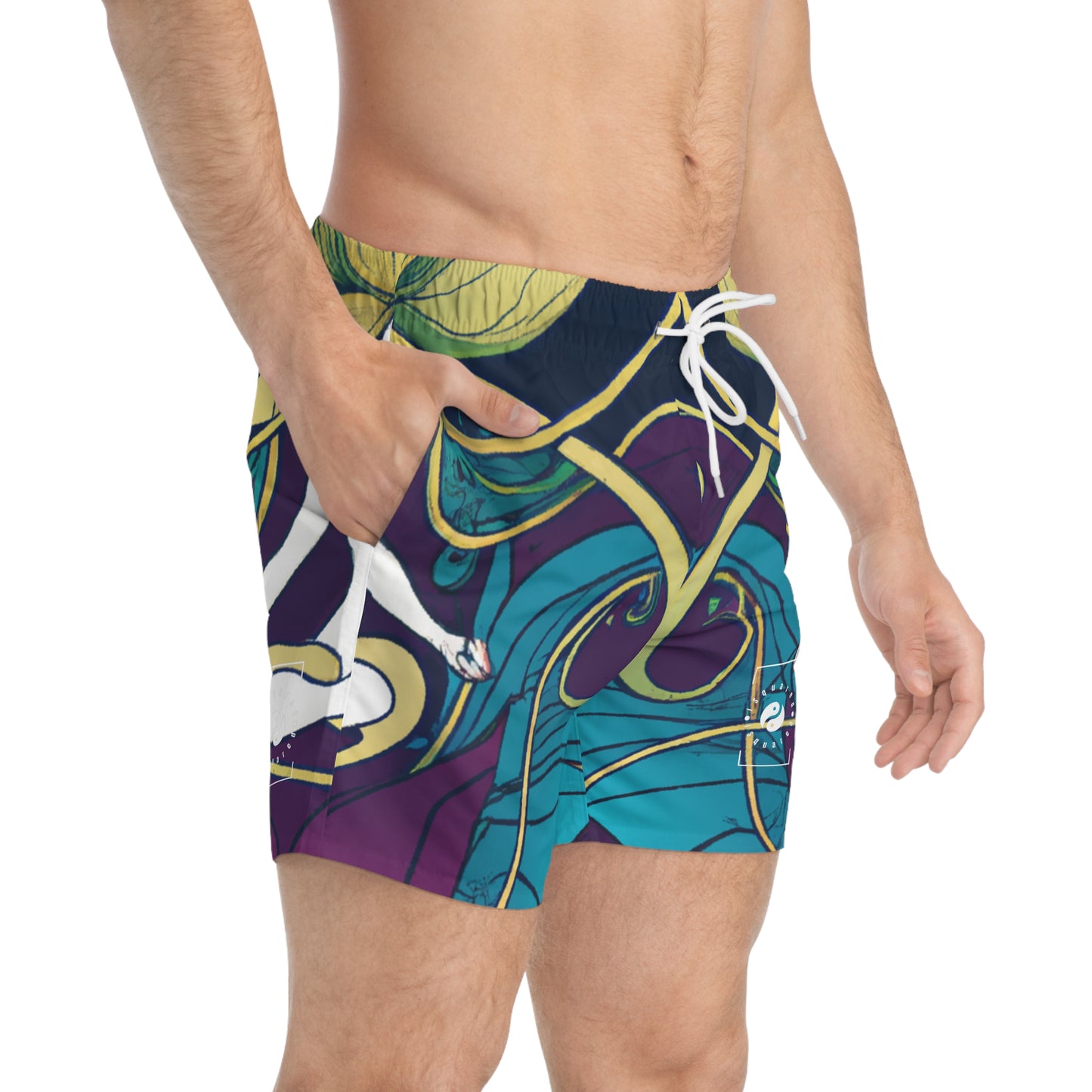 "Lotus Serenity Dance" - Swim Trunks for Men