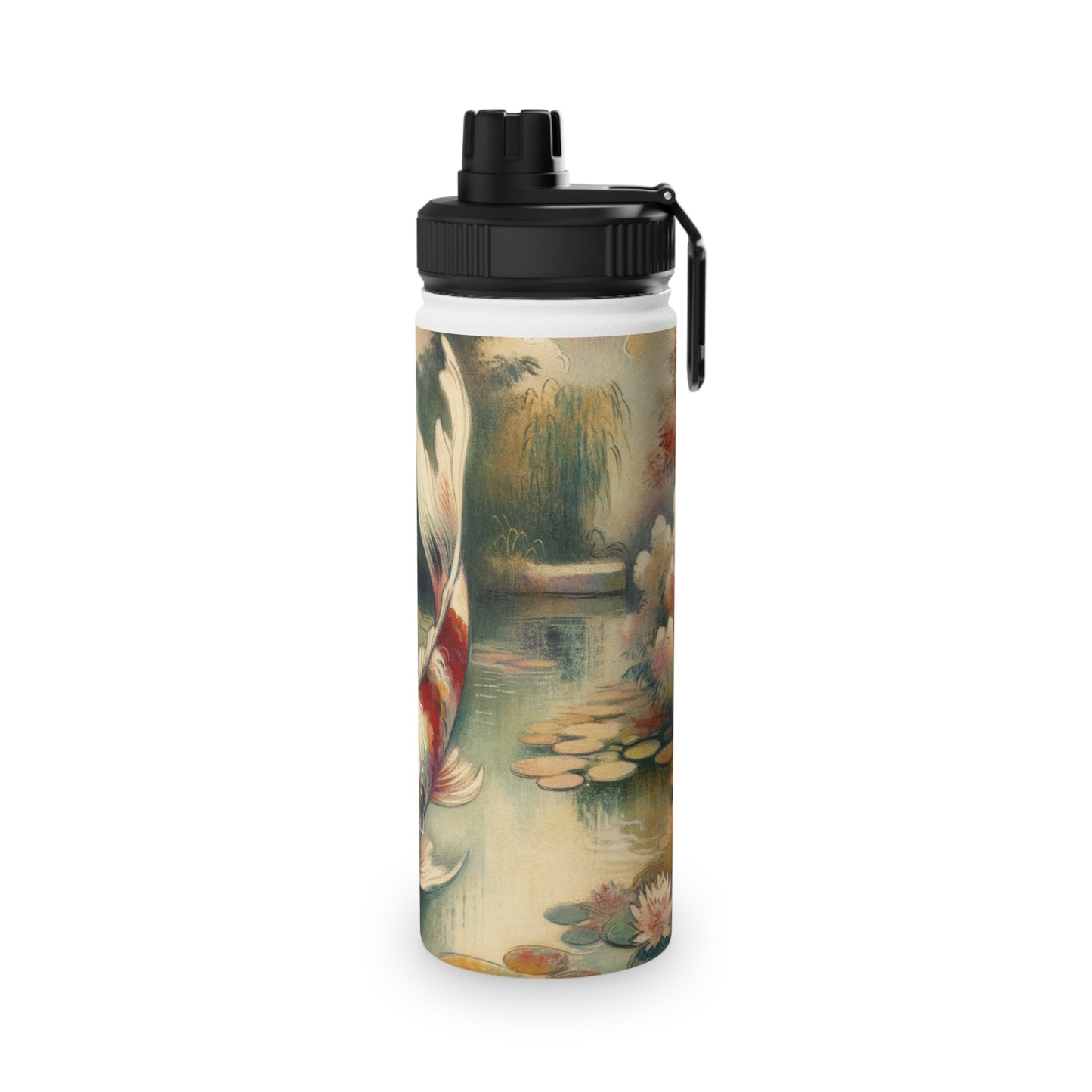 Koi Lily Pond - Sports Water Bottle