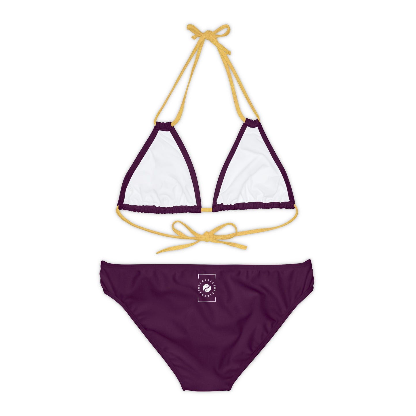 Deep Burgundy - Lace-up Bikini Set