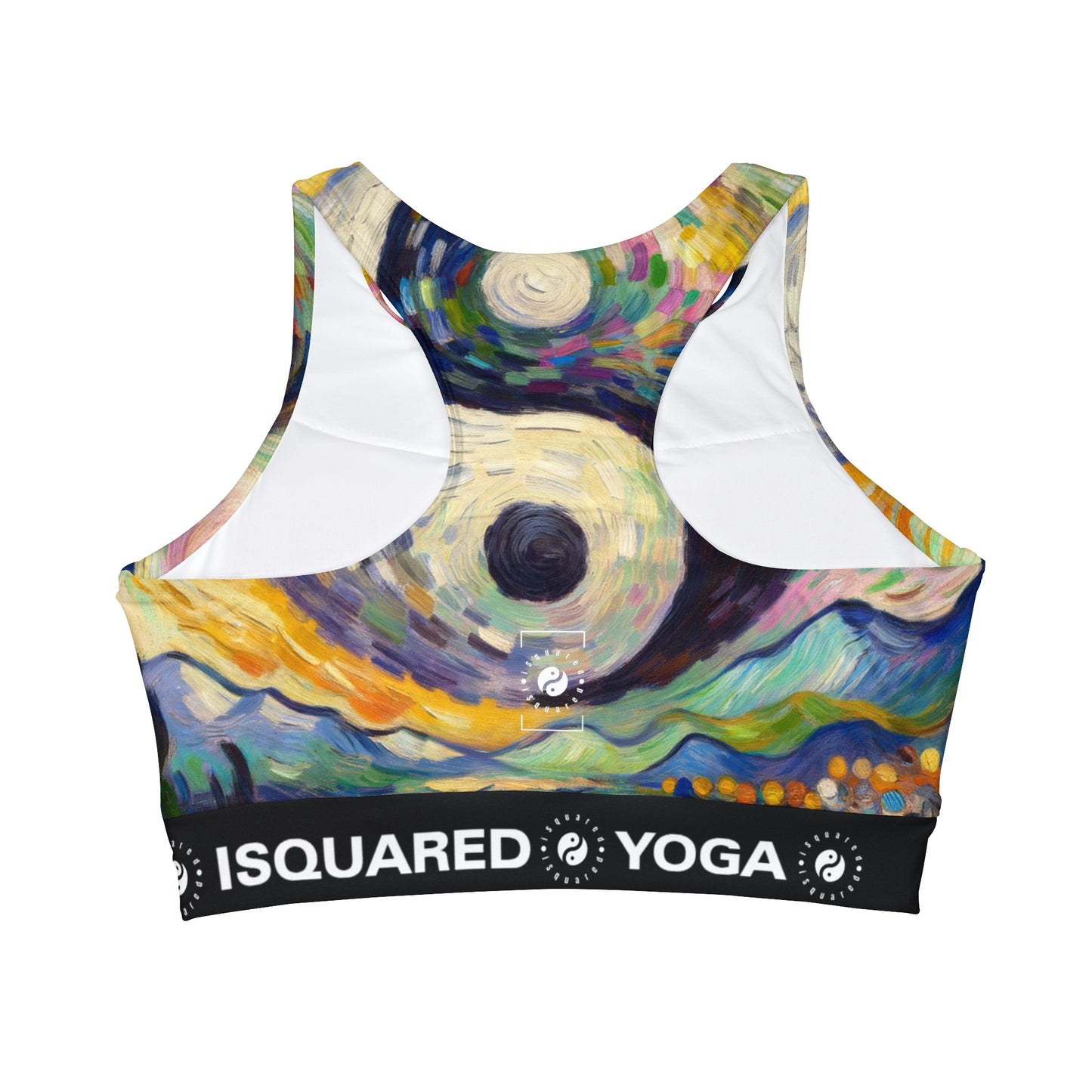 "Spectral Duality: An Impressionist Balance" - High Neck Crop Top