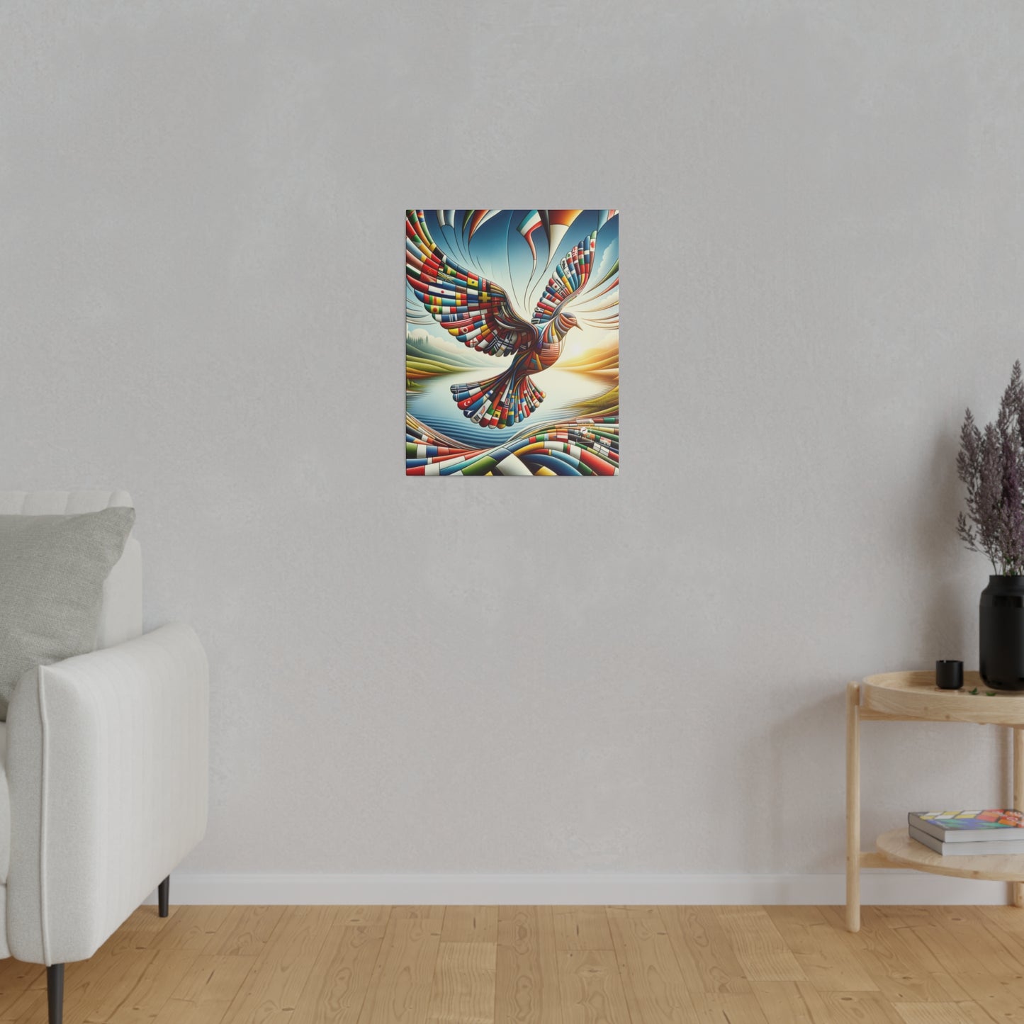 "Global Tapestry of Tranquility" - Art Print Canvas