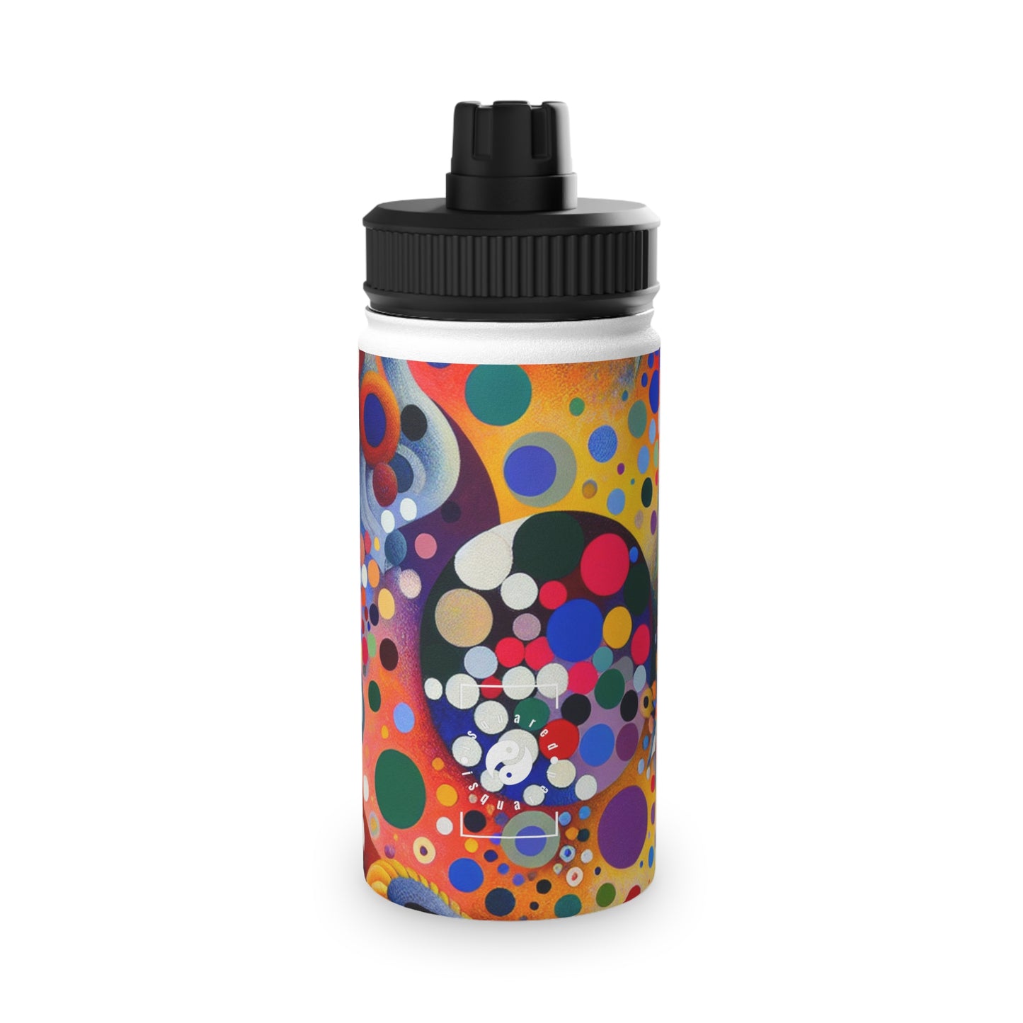 "Polka Petals in Yogic Surrealism: An Artistic Salute to Kusama and Kahlo" - Sports Water Bottle