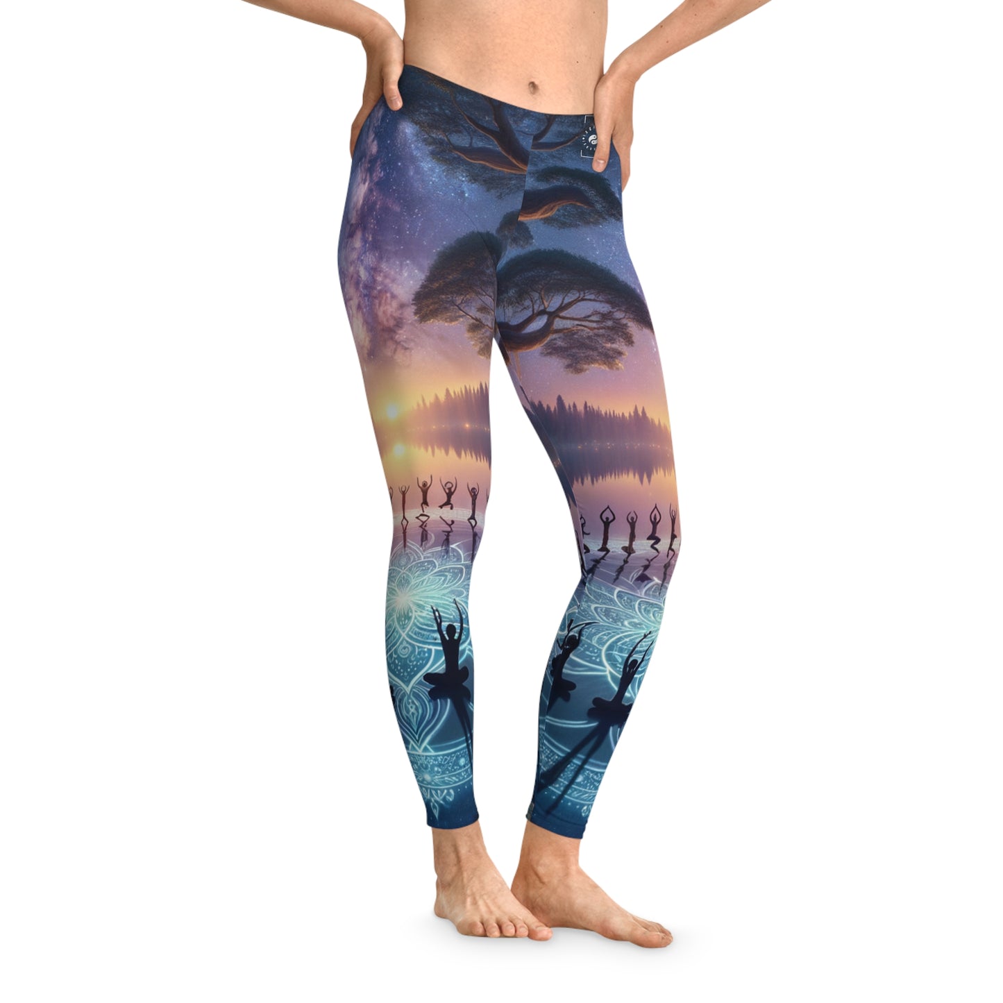 "Celestial Serenity: Mandala's Reflection" - Unisex Tights