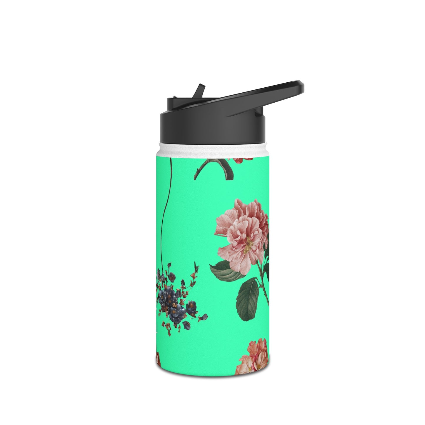 Botanicals on Turquoise - Water Bottle