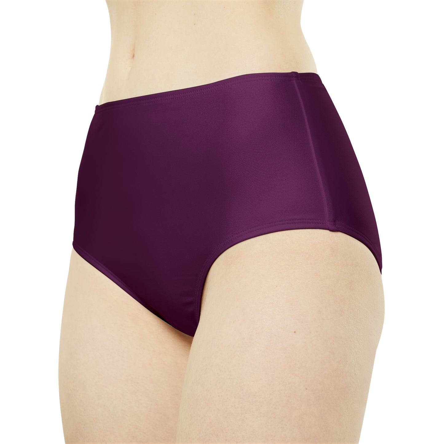 Deep Burgundy - High Waisted Bikini Bottom