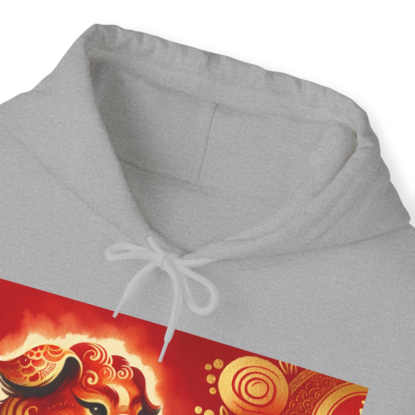 "Golden Canine Emissary on Crimson Tide: A Chinese New Year Odyssey" - Hoodie